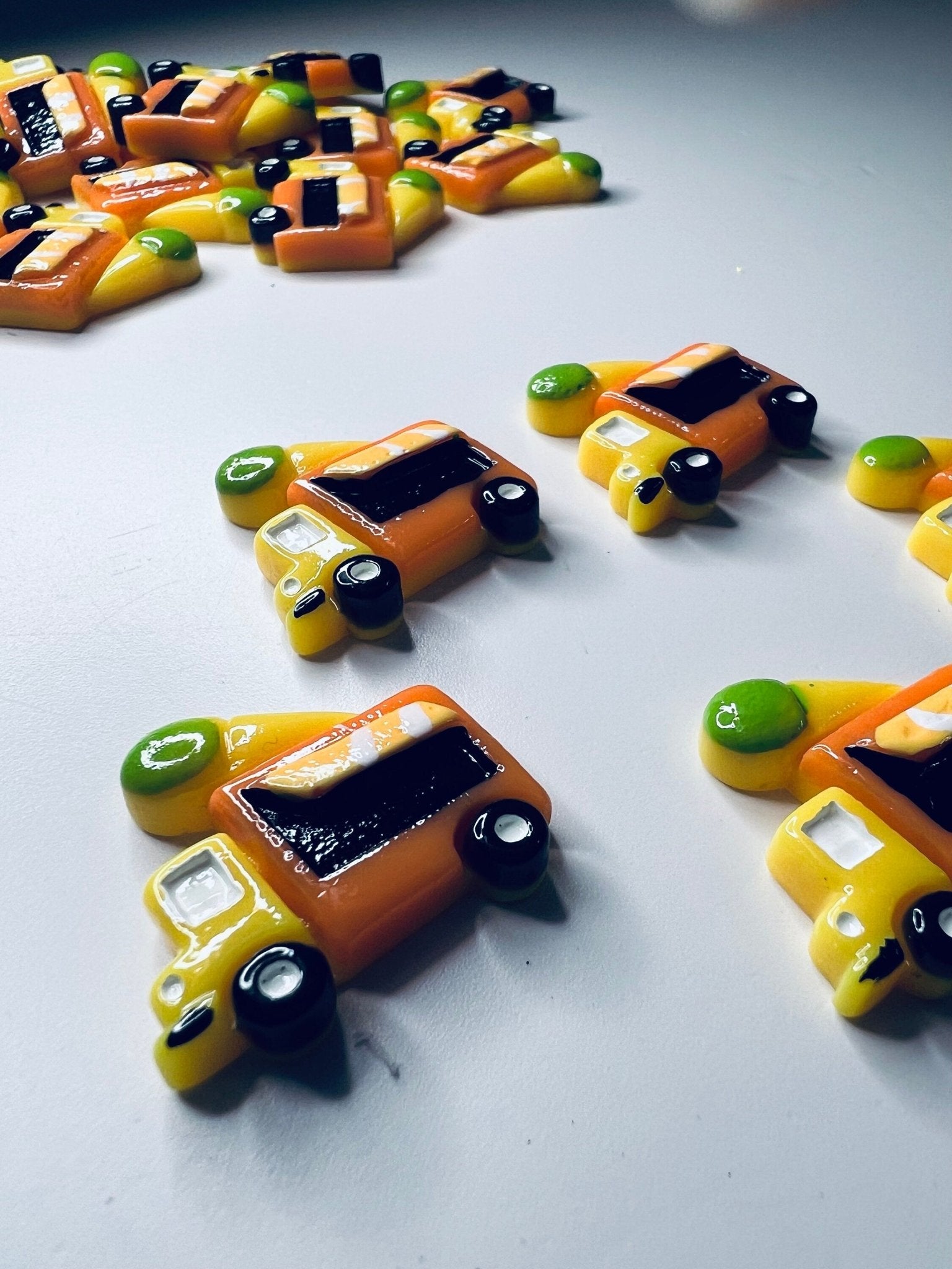 Miniature Crane Truck Trinket Transportation Trinkets Mini Objects - Resin Construction Truck - Speech and Smile