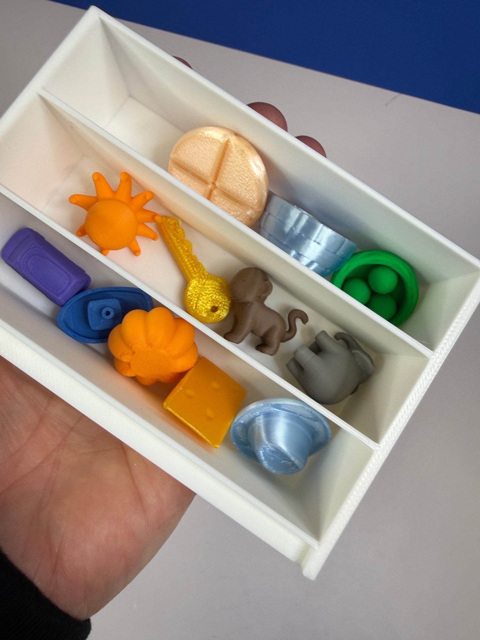 Miniature Display Shelf – 3 Tier Mini Objects Stand, Small White Bookcase for Miniatures, Dollhouse Shelf Organizer - Speech and Smile