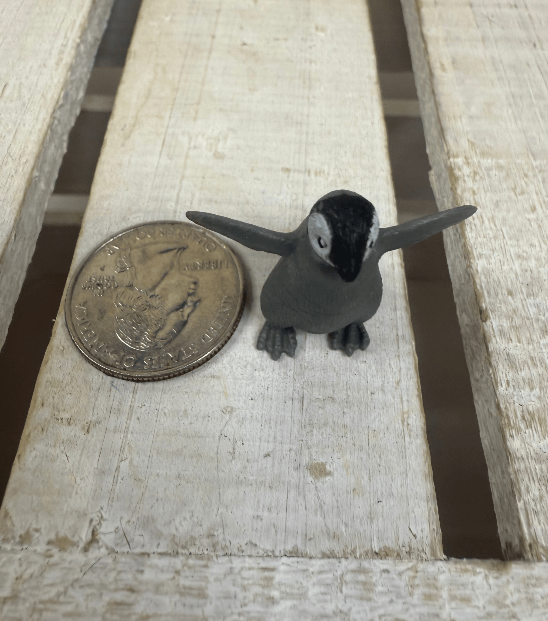 Miniature EMPEROR PENGUIN figurine penguin chicks Say and Play Mini Objects for Speech Therapy Arctic Minis Animal for Dollhouse, diorama - Speech and Smile