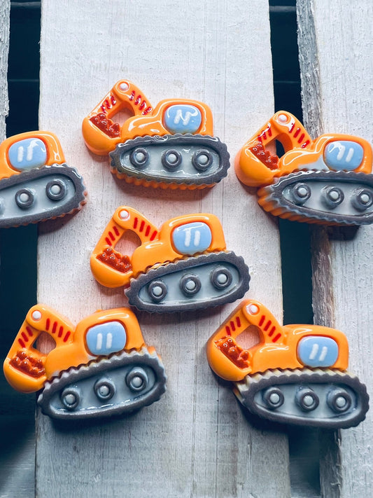 Miniature Excavator Trinket Letter X Objects Alphabet Trinkets Transportation Trinkets Mini Objects - Resin Construction Truck - Speech and Smile