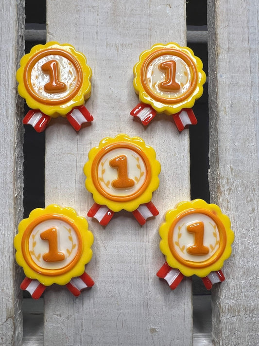 Miniature First Place Ribbon Trinket Speech Therapy Mini Objects Sport Mini Badge Sport Theme Trinkets Montessori Sound Objects - Speech and Smile