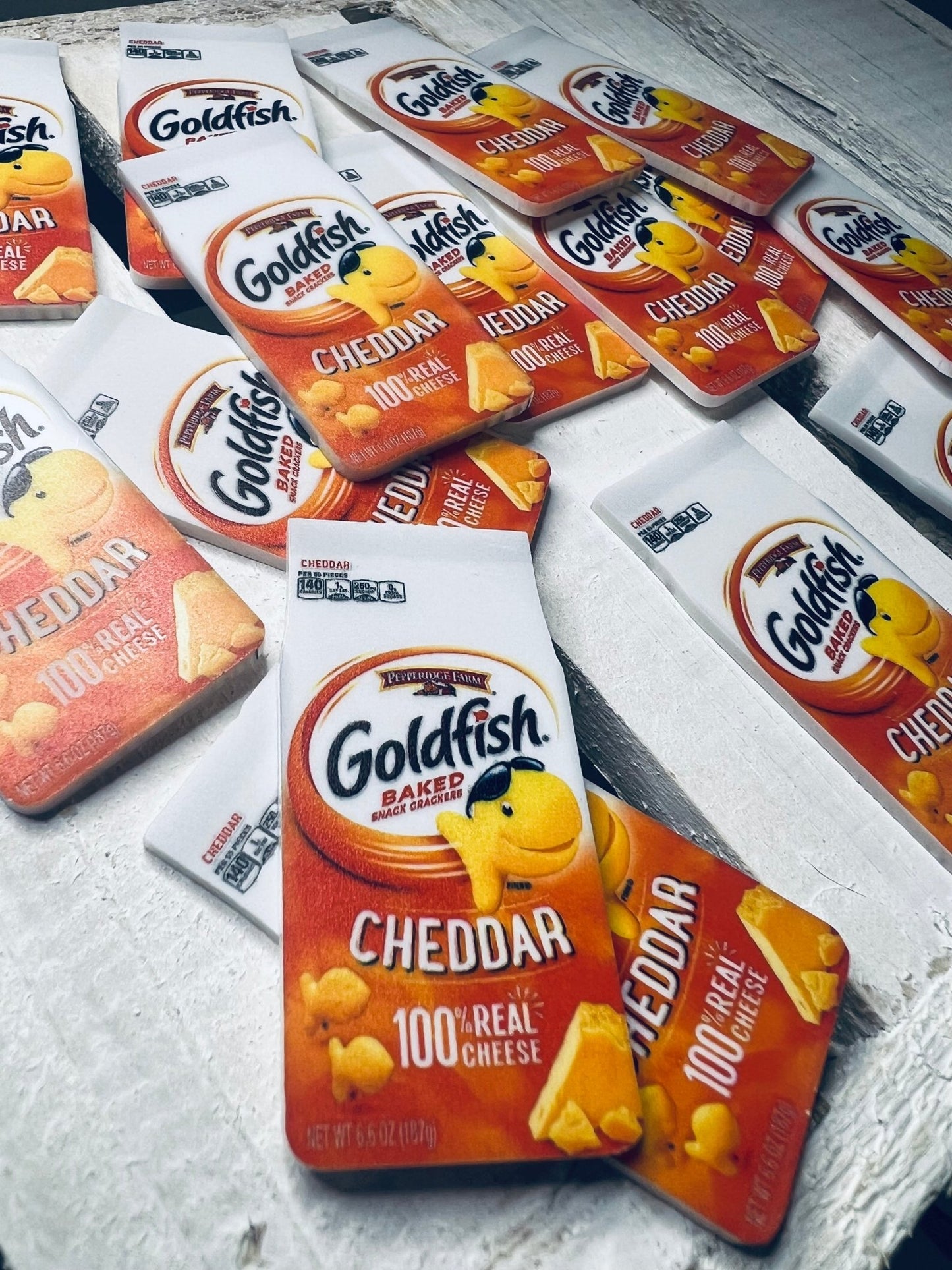 Miniature Goldfish Crackers Trinket Visual Schedule Food Theme Trinkets Mini Objects for Speech Therapy Mini Objects for Speech Sounds - Speech and Smile
