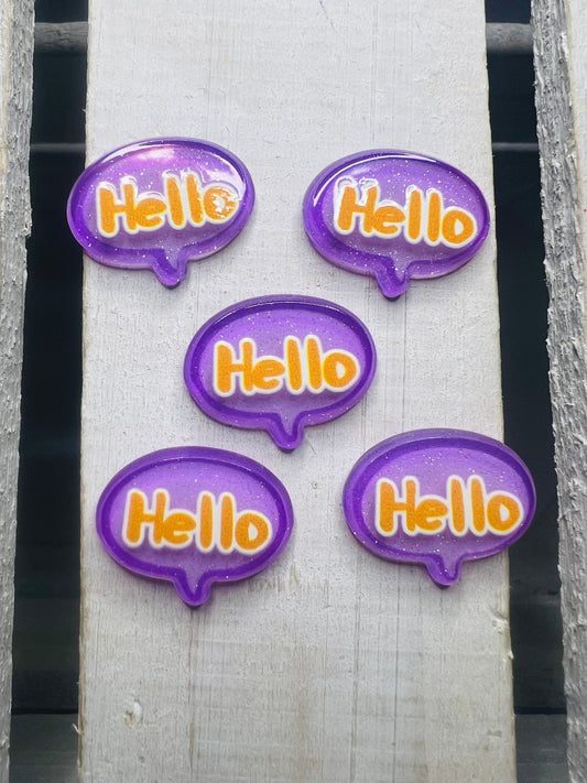 Miniature Hello Speech Bubble Trinket Mini Objects Speech Therapy Letter H Alphabet Objects for I Spy - Speech and Smile