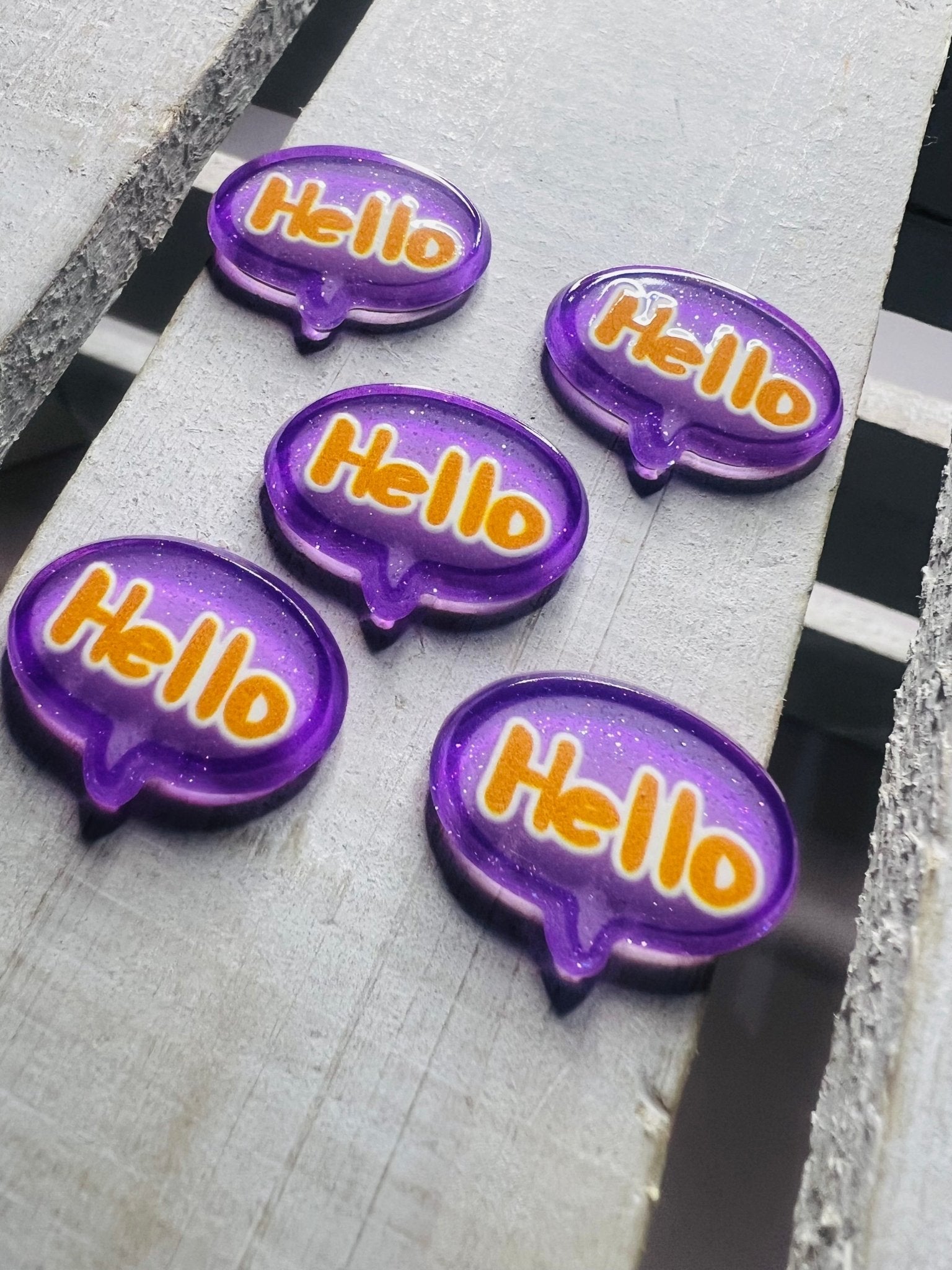 Miniature Hello Speech Bubble Trinket Mini Objects Speech Therapy Letter H Alphabet Objects for I Spy - Speech and Smile
