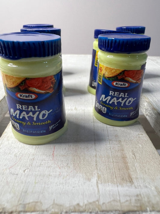 Miniature Mayo jar Trinket Food Minis Speech Therapy Mini Food Brands Kraft Dollhouse Food - Speech Therapy Mini Objects - Trinkets Doodads - Speech and Smile