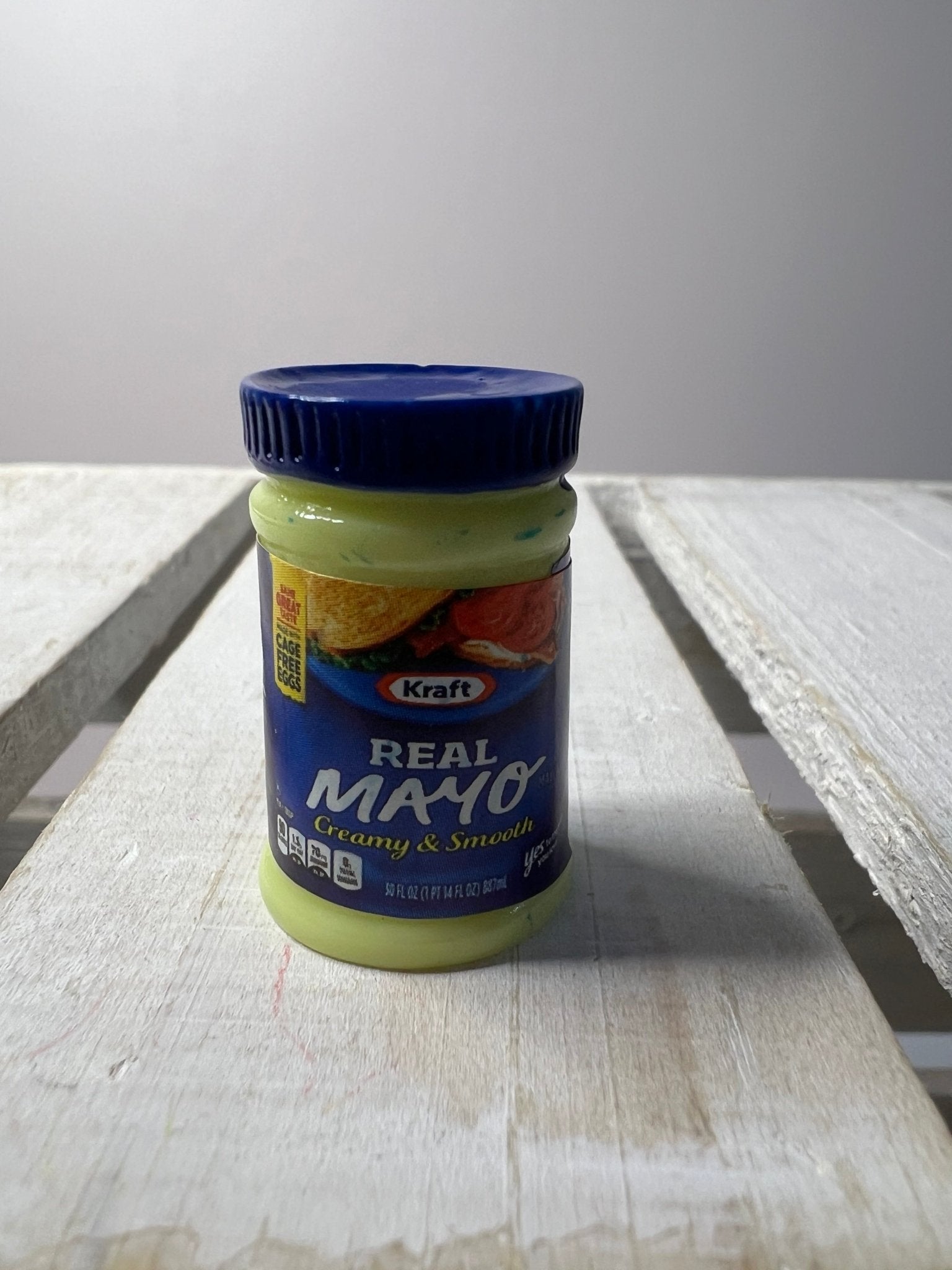 Miniature Mayo jar Trinket Food Minis Speech Therapy Mini Food Brands Kraft Dollhouse Food - Speech Therapy Mini Objects - Trinkets Doodads - Speech and Smile
