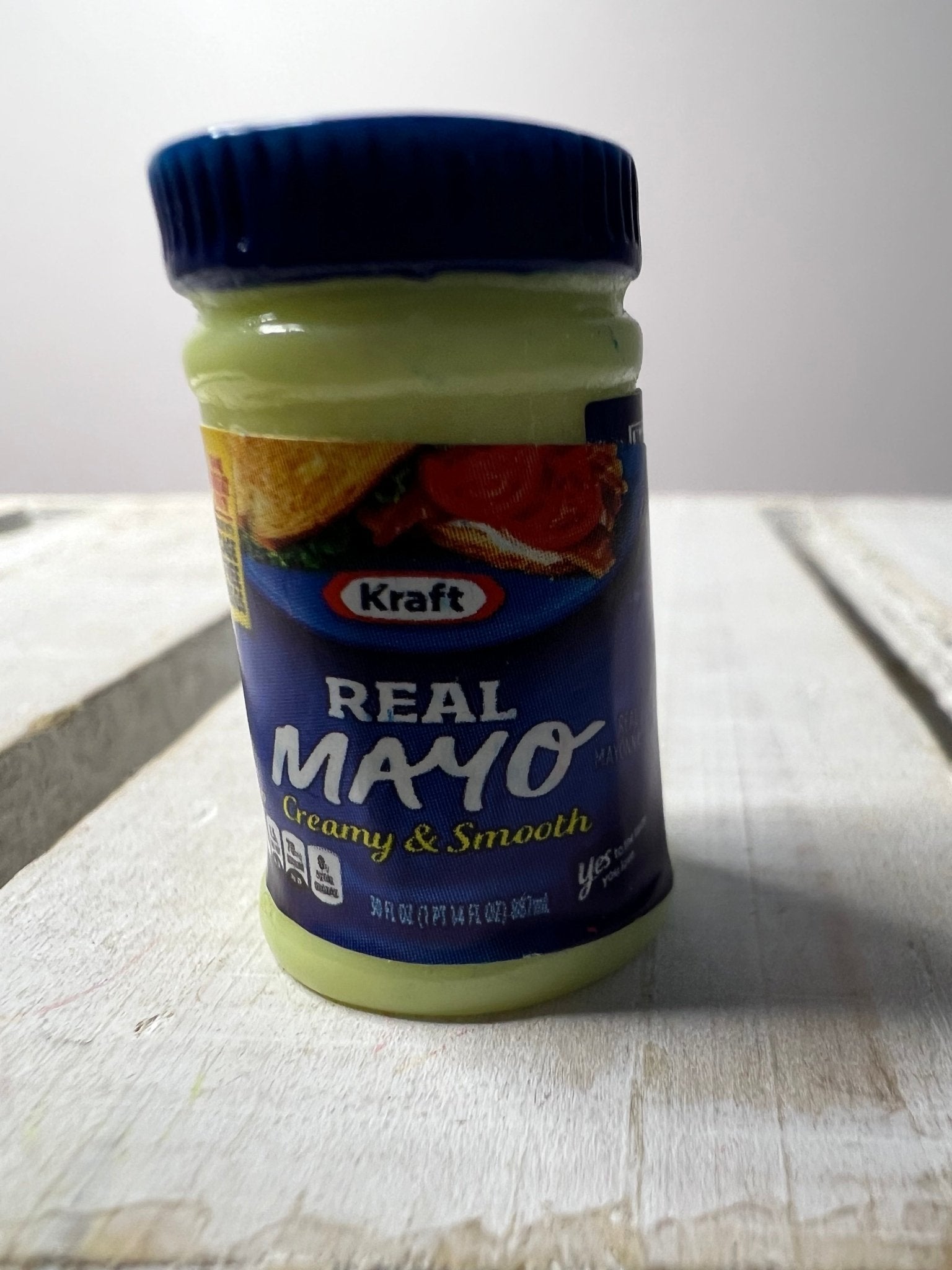 Miniature Mayo jar Trinket Food Minis Speech Therapy Mini Food Brands Kraft Dollhouse Food - Speech Therapy Mini Objects - Trinkets Doodads - Speech and Smile
