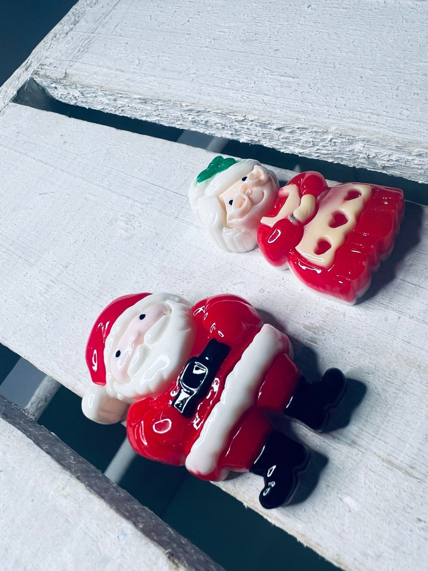 Miniature Mr and Mrs Claus Trinkets Christmas mini objects speech therapy Holiday Mini Santa Object - Speech and Smile