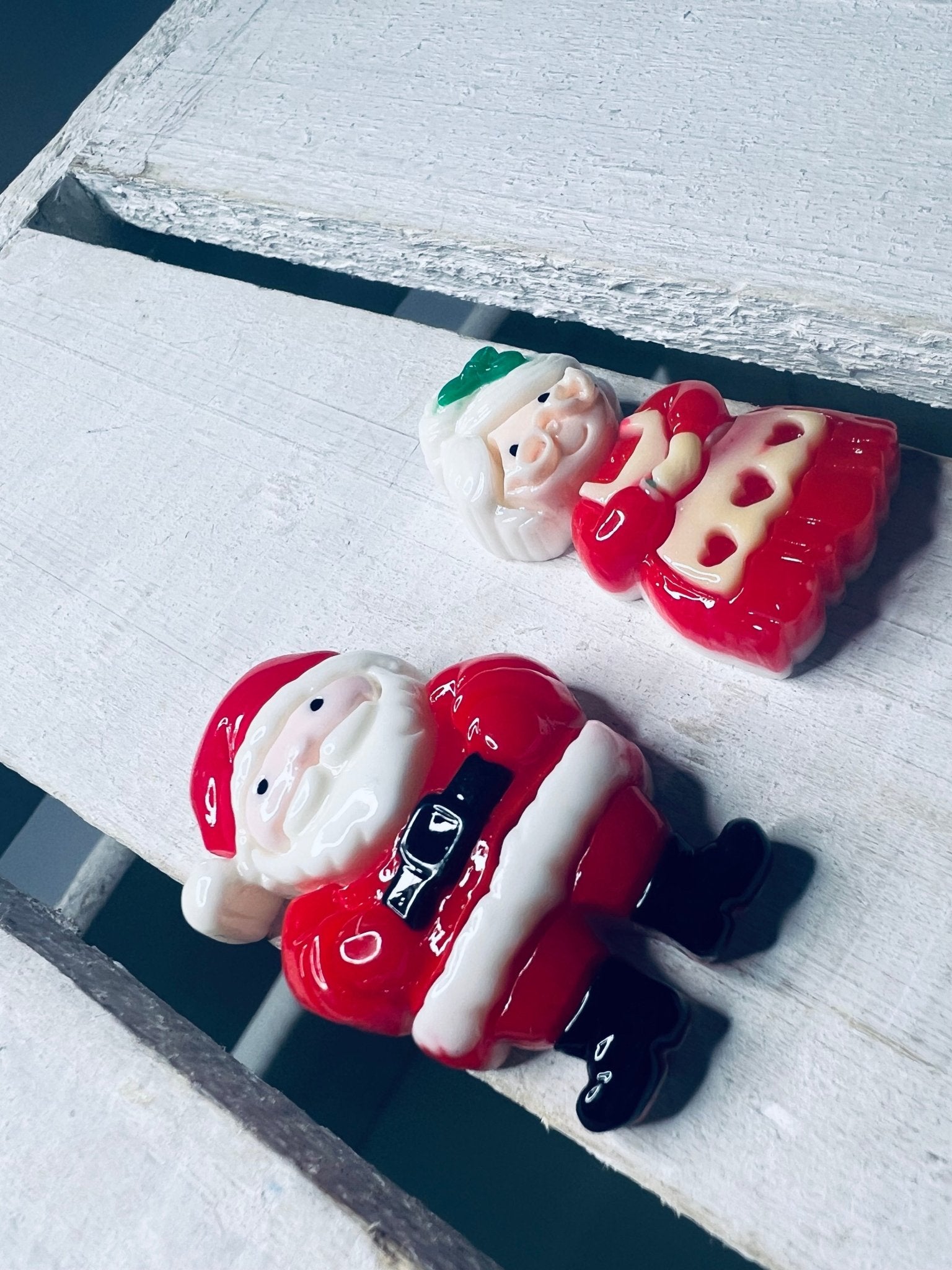 Miniature Mr and Mrs Claus Trinkets Christmas mini objects speech therapy Holiday Mini Santa Object - Speech and Smile