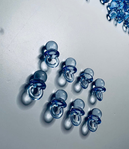 Miniature Pacifier Trinket - Baby Shower Blue Pacifier - Mini Objects for Speech Therapy - Alphabet Objects - Speech and Smile