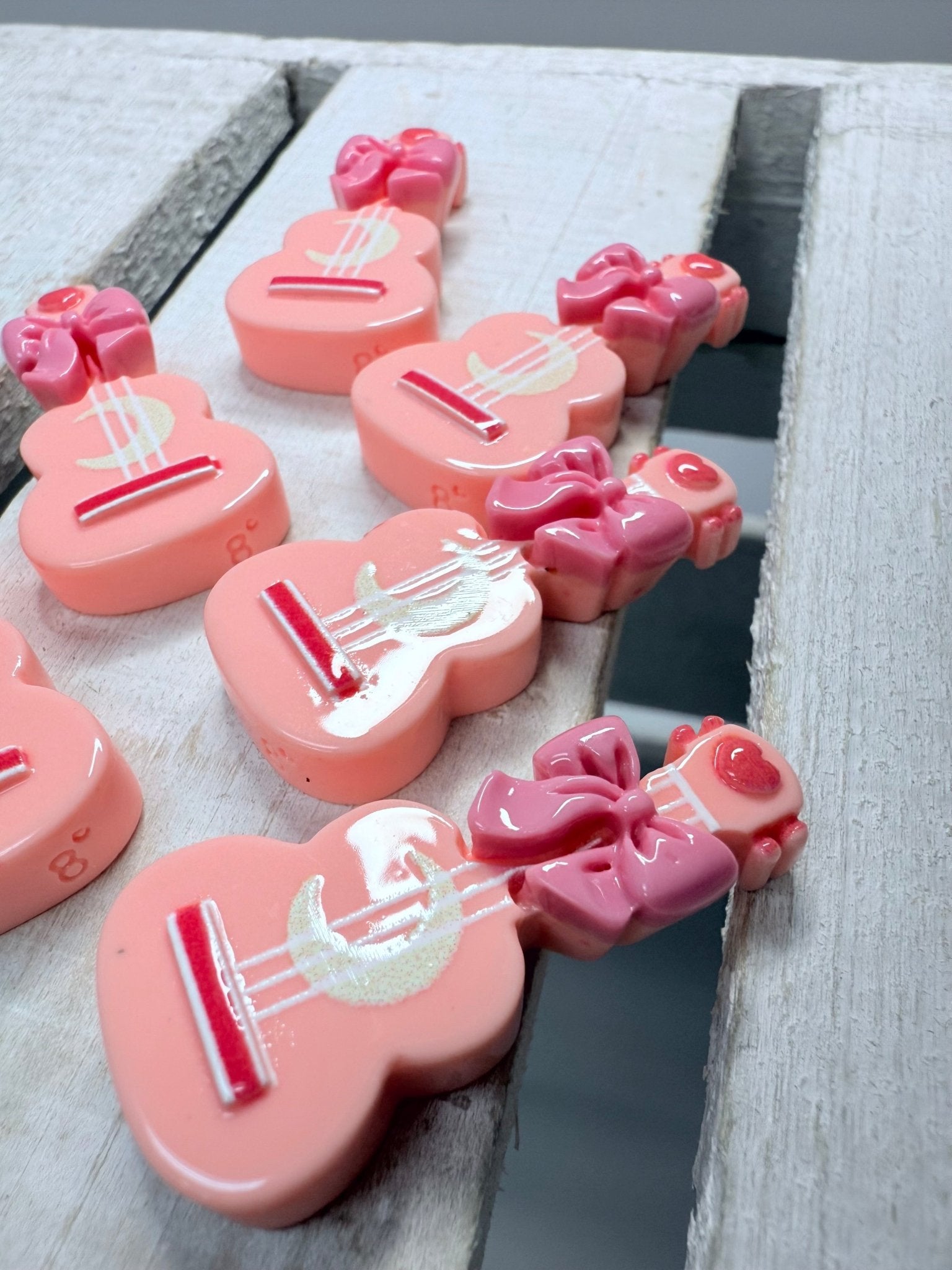 Miniature Pink Guitar Trinket Instrument Mini Objects for speech therapy, alphabet boxes, Montessori sound box - Speech and Smile