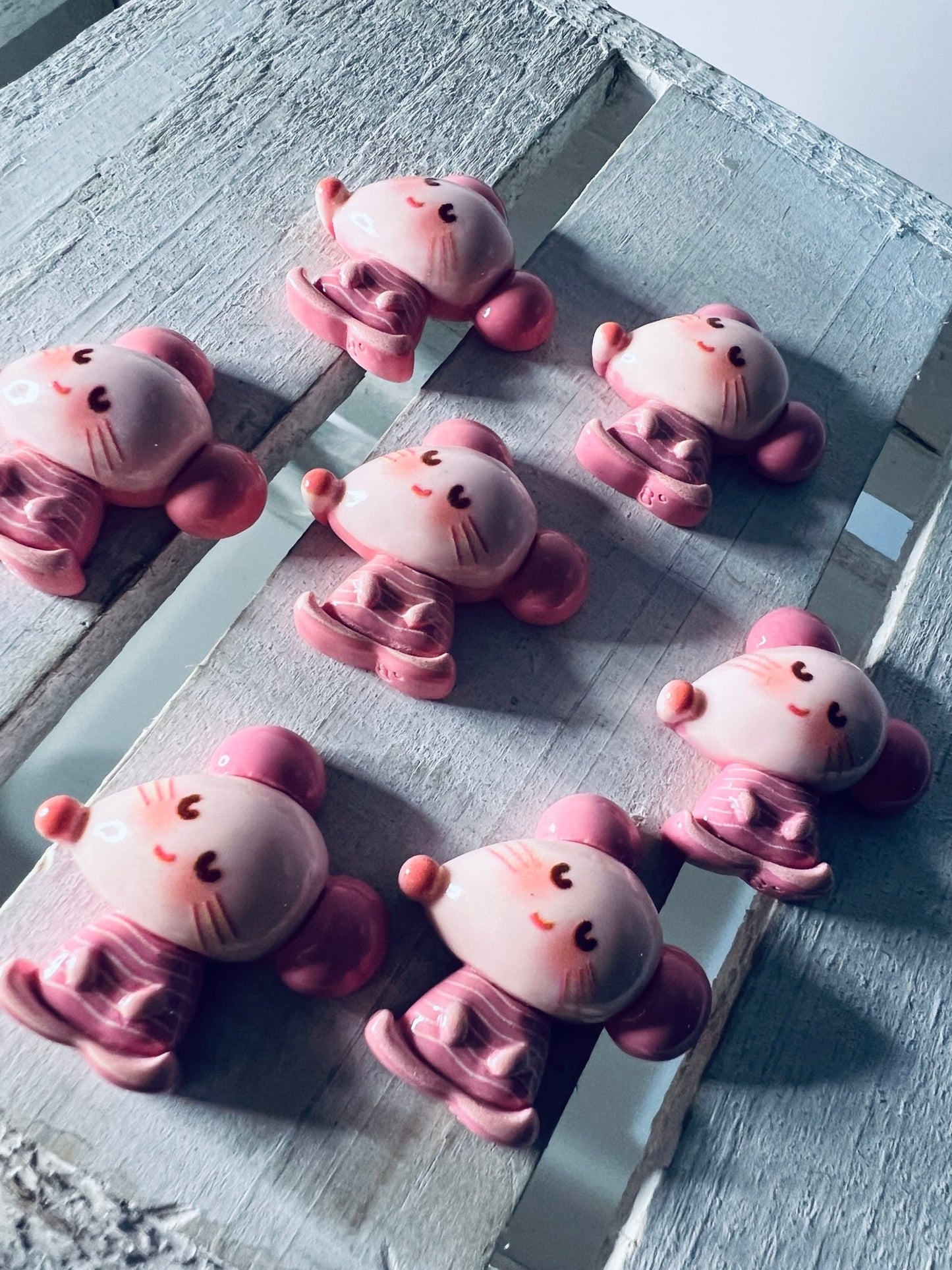 Miniature Pink Mouse Trinket | Vole Rat Mini Object | Speech Therapy Mini Object - Speech and Smile