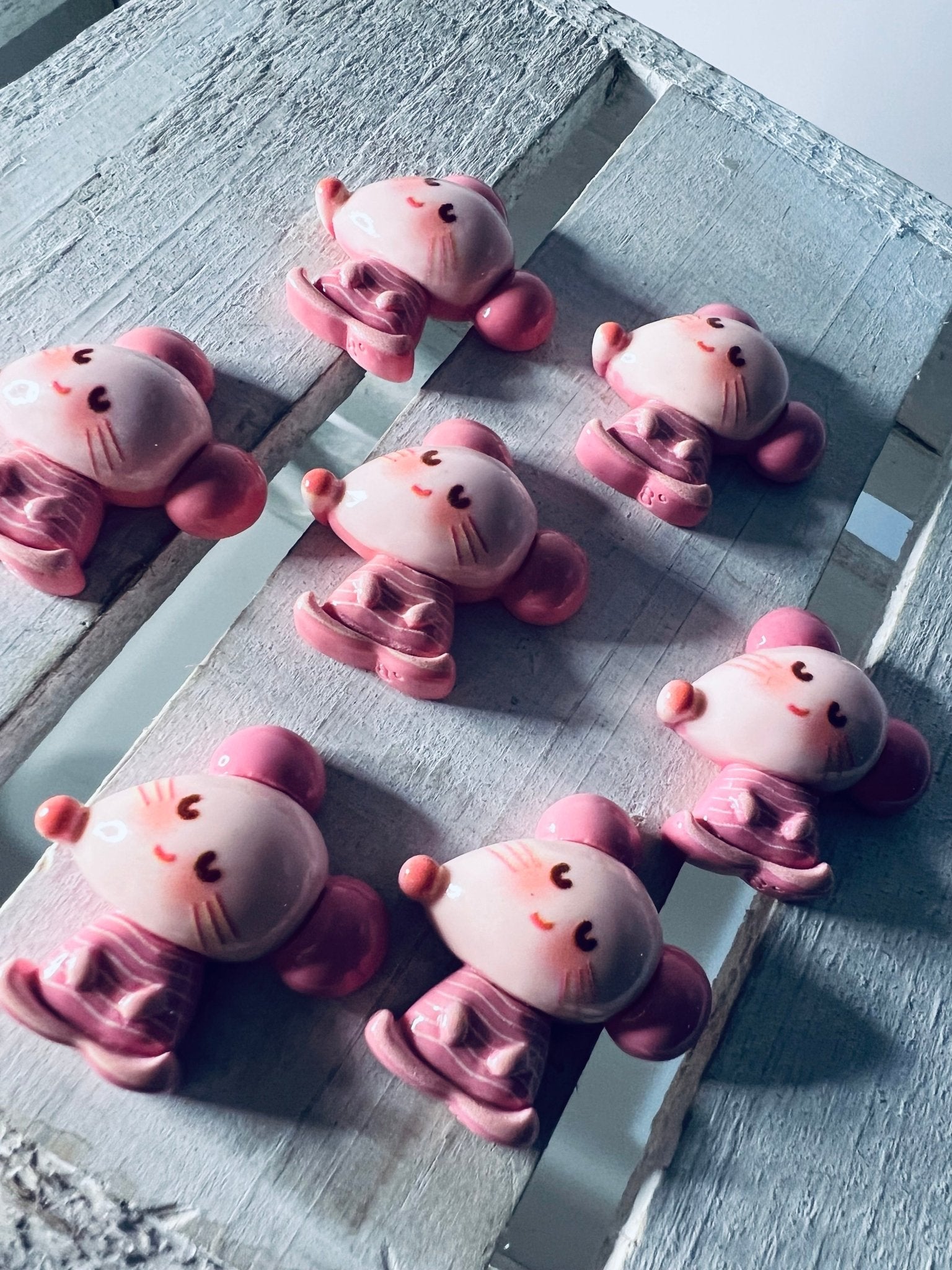 Miniature Pink Mouse Trinket | Vole Rat Mini Object | Speech Therapy Mini Object - Speech and Smile