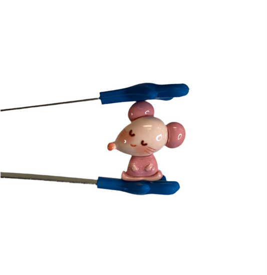 Miniature Pink Mouse Trinket | Vole Rat Mini Object | Speech Therapy Mini Object - Speech and Smile