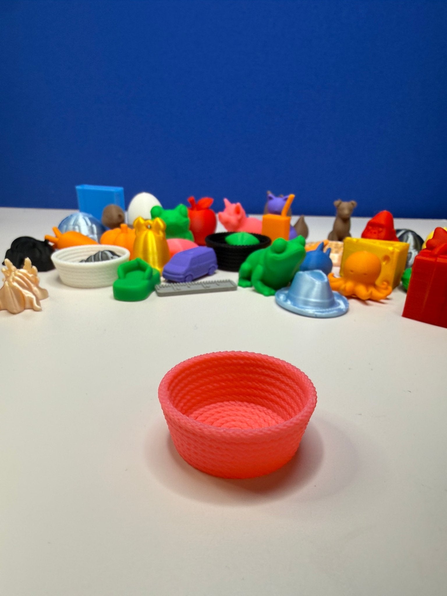 Miniature Pink Rope Basket – Tiny Organizer for Dollhouse Decor - Speech and Smile