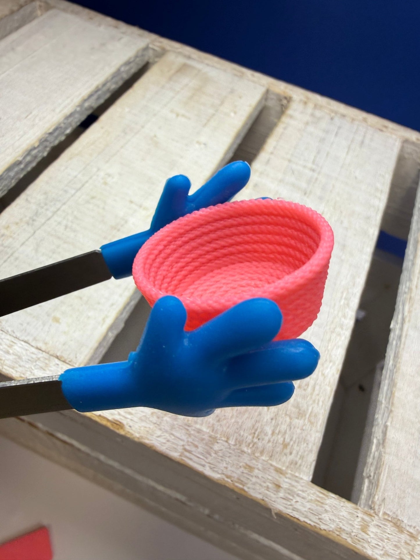 Miniature Pink Rope Basket – Tiny Organizer for Dollhouse Decor - Speech and Smile