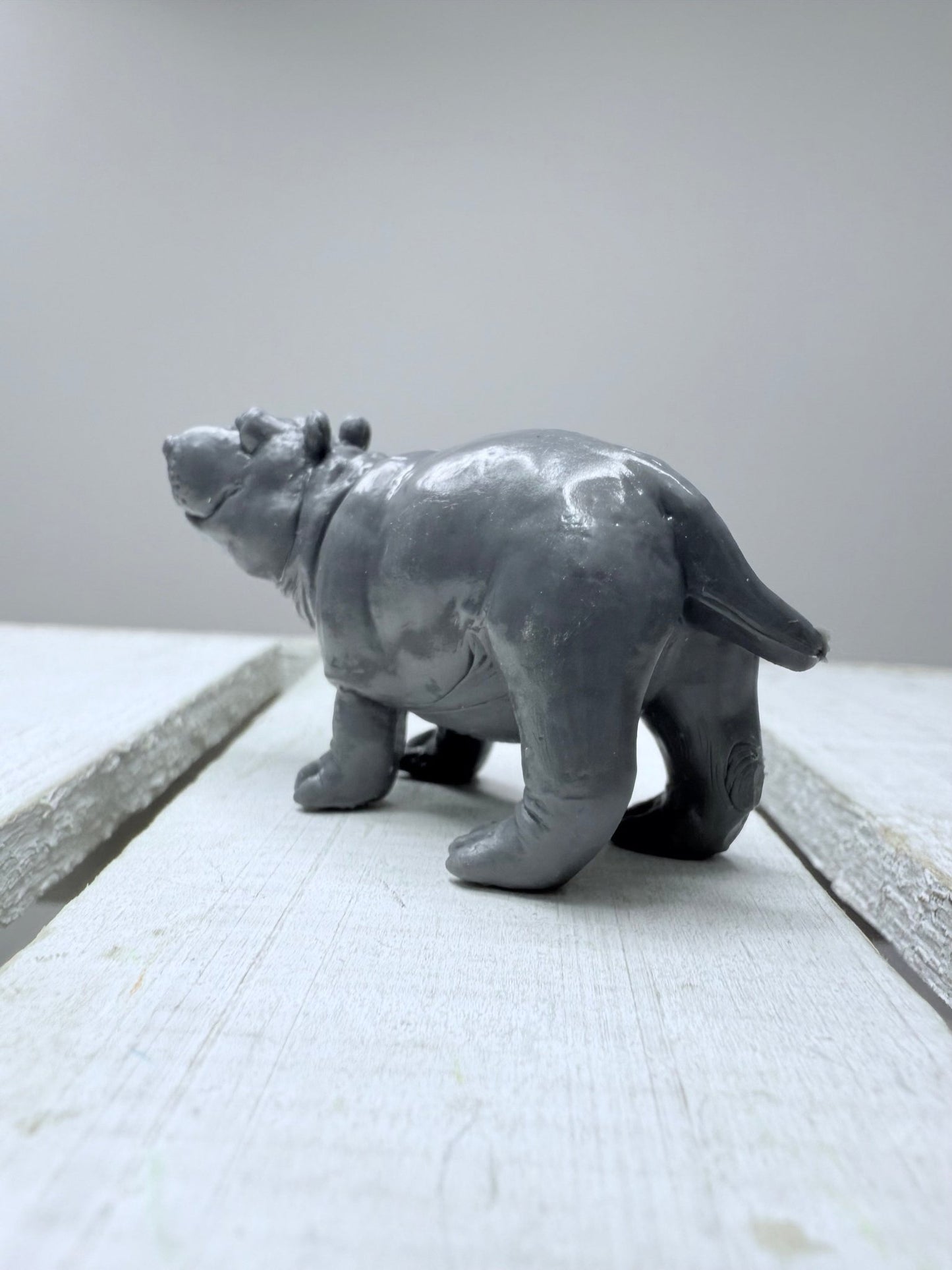 Miniature Pygmy Hippo Figurine Mars Baby Hippo– Realistic Animal Mini Object, Zoo Theme Play, Speech Therapy Mini Figures - Speech and Smile
