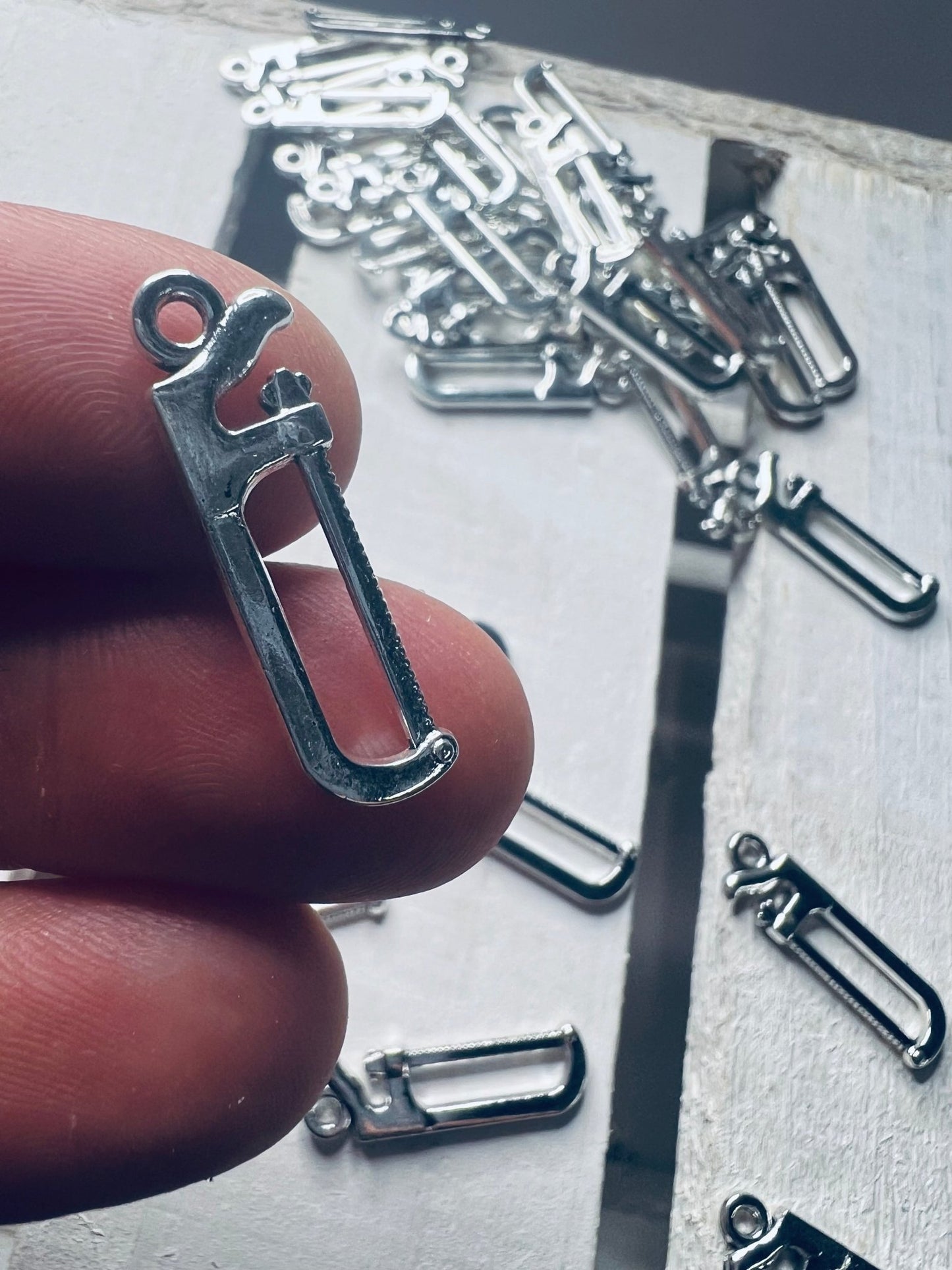 Miniature Saw Trinket - Tool Trinkets - Construction Mini Objects - Speech and Smile