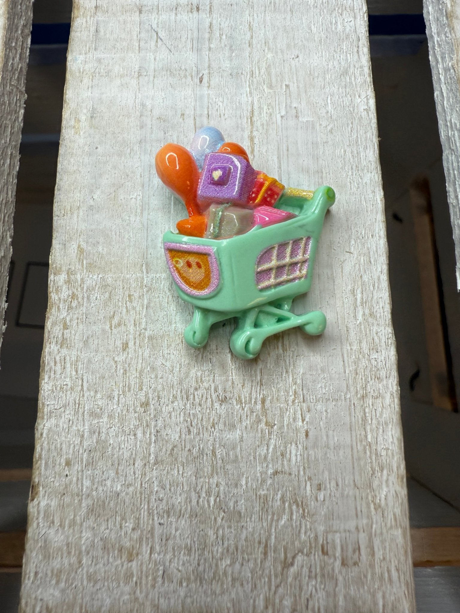 Miniature Shopping Cart Trinket Speech Therapy Mini Objects Grocery Store Minis Say and Play - Speech and Smile
