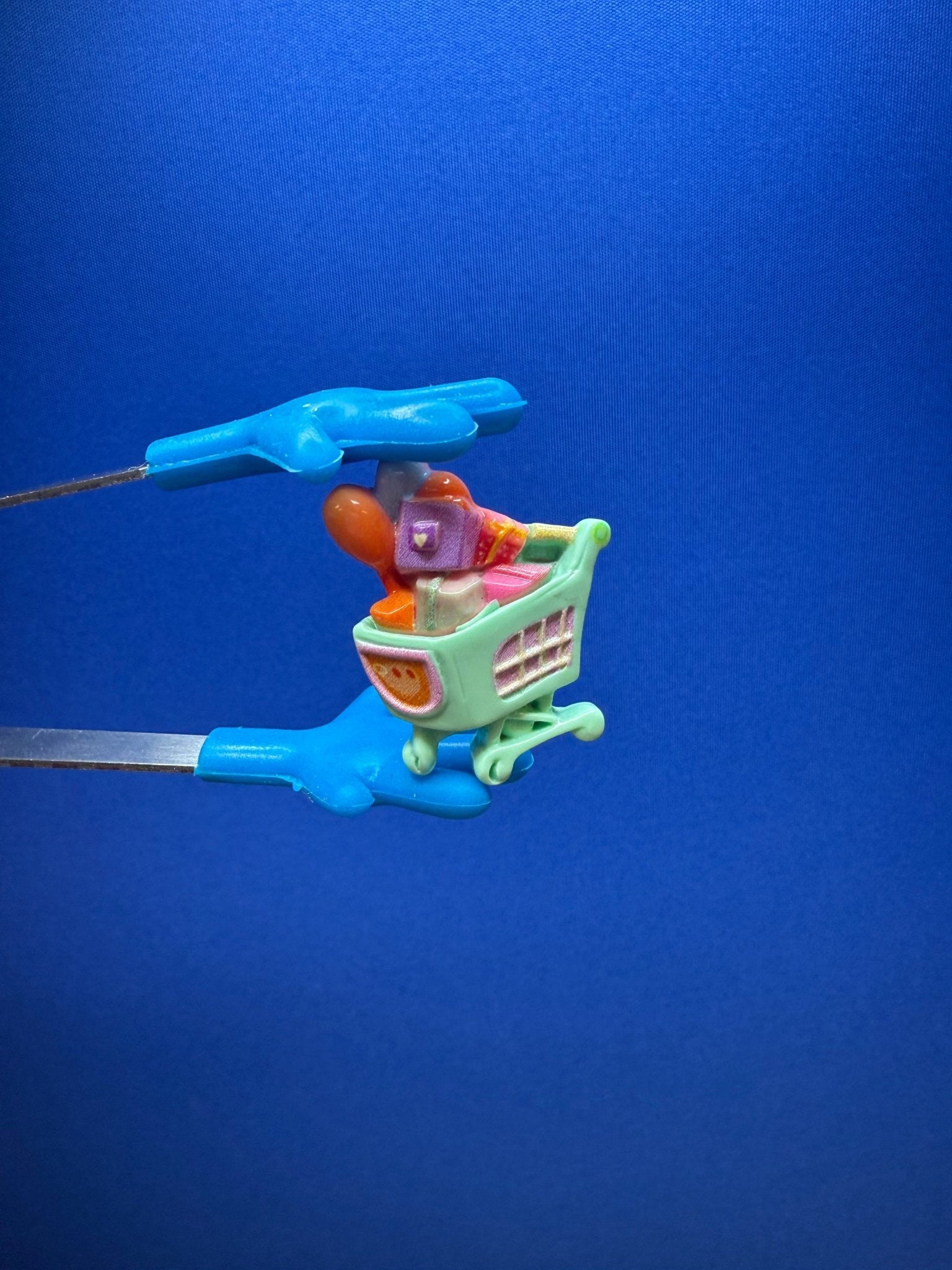 Miniature Shopping Cart Trinket Speech Therapy Mini Objects Grocery Store Minis Say and Play - Speech and Smile