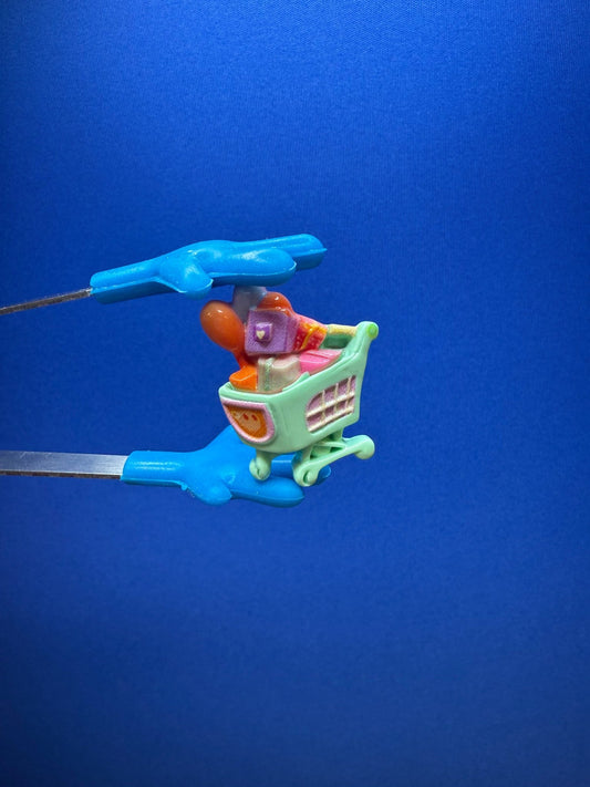 Miniature Shopping Cart Trinket Speech Therapy Mini Objects Grocery Store Minis Say and Play - Speech and Smile
