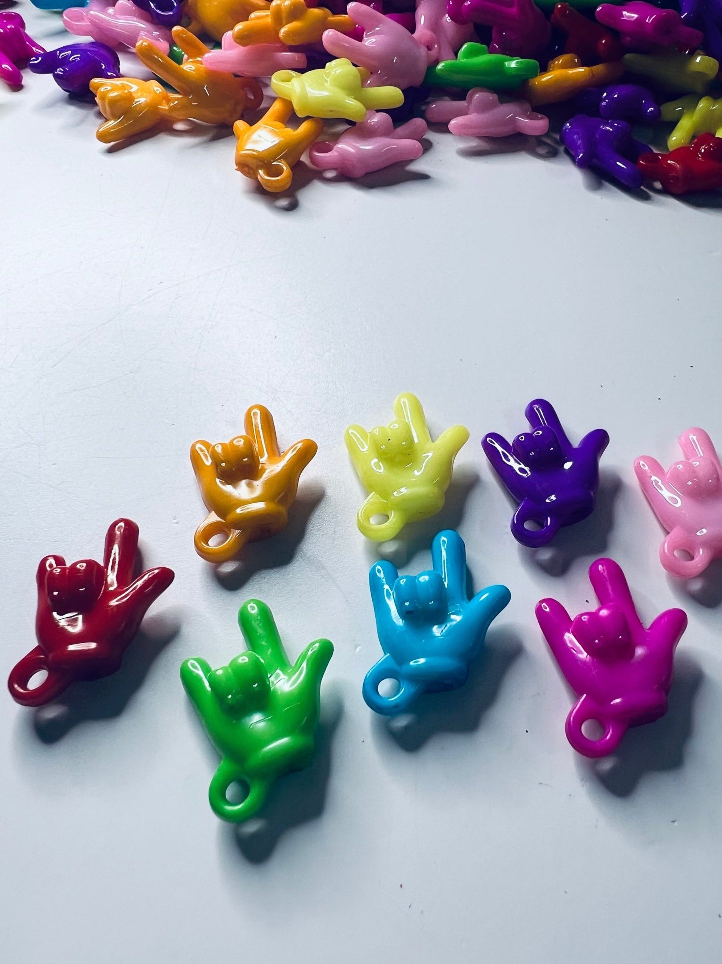Miniature Sign Language LOVE Trinket Mini Objects for Speech Therapy ASL I Love You Charm - Speech and Smile