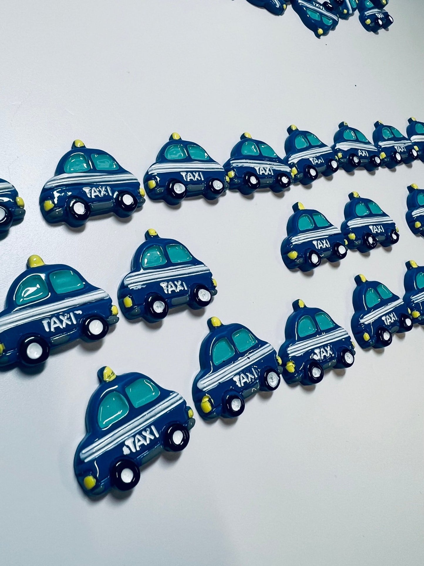 Miniature TAXI object - Transportation Trinkets - Mini Objects Speech Therapy - Alphabet Objects Letter X - Trinkets - Doodads - Minatures - Speech and Smile