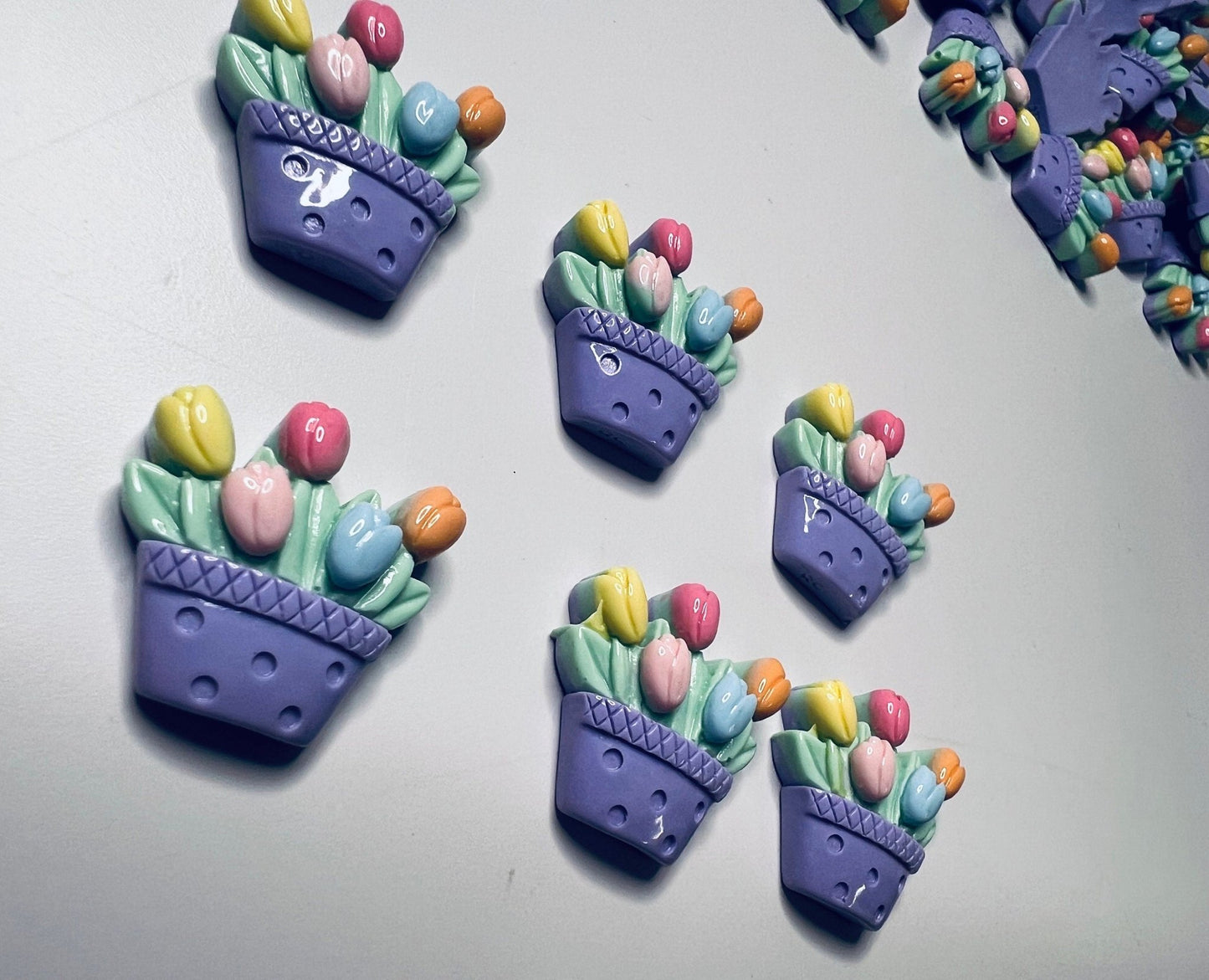 Miniature Tulip Flower Trinkets - Alphabet Objects - Mini Flower Object - Mini Objects Speech Therapy - Doodads - Spring Theme Mini Objects - Speech and Smile