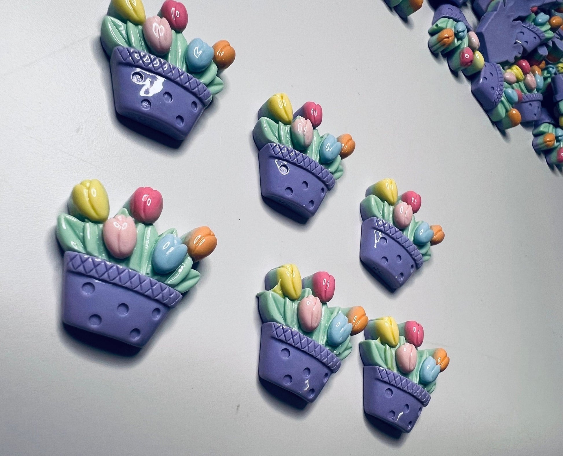 Miniature Tulip Flower Trinkets - Alphabet Objects - Mini Flower Object - Mini Objects Speech Therapy - Doodads - Spring Theme Mini Objects - Speech and Smile