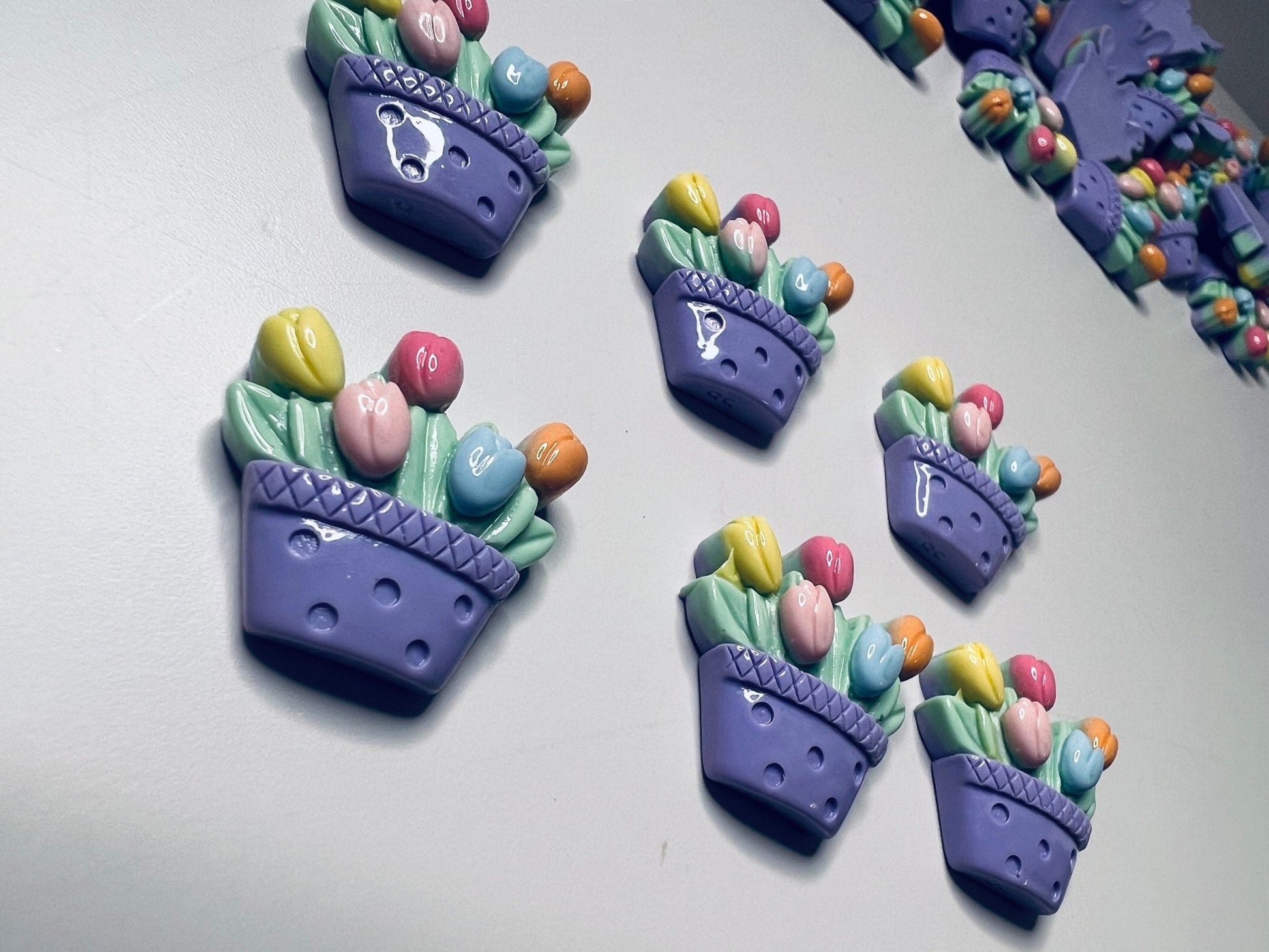 Miniature Tulip Flower Trinkets - Alphabet Objects - Mini Flower Object - Mini Objects Speech Therapy - Doodads - Spring Theme Mini Objects - Speech and Smile