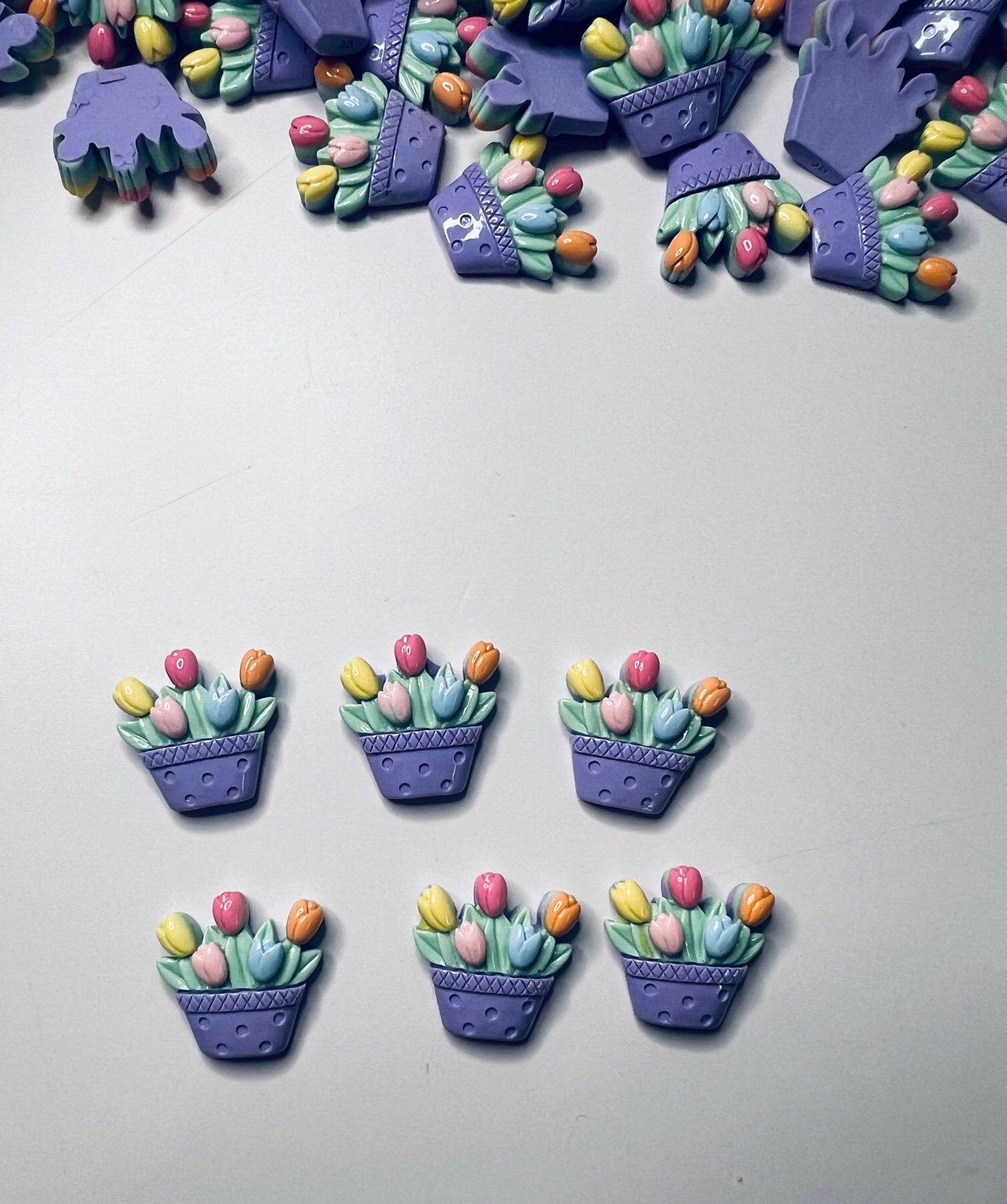 Miniature Tulip Flower Trinkets - Alphabet Objects - Mini Flower Object - Mini Objects Speech Therapy - Doodads - Spring Theme Mini Objects - Speech and Smile