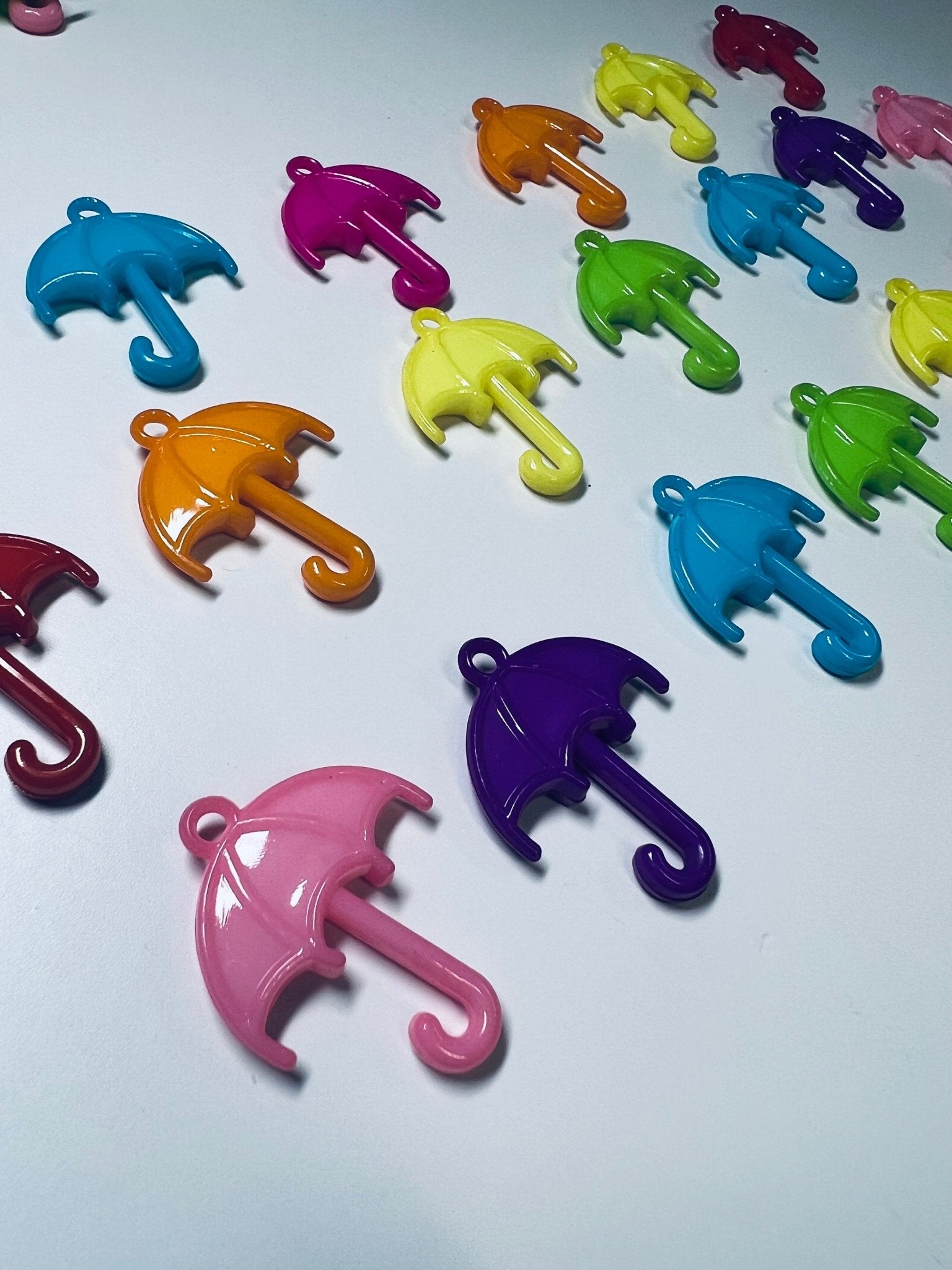 Miniature Umbrella Trinkets Mini Objects Speech Therapy Objects Weather Minis Acrylic Umbrella Charm - Speech and Smile