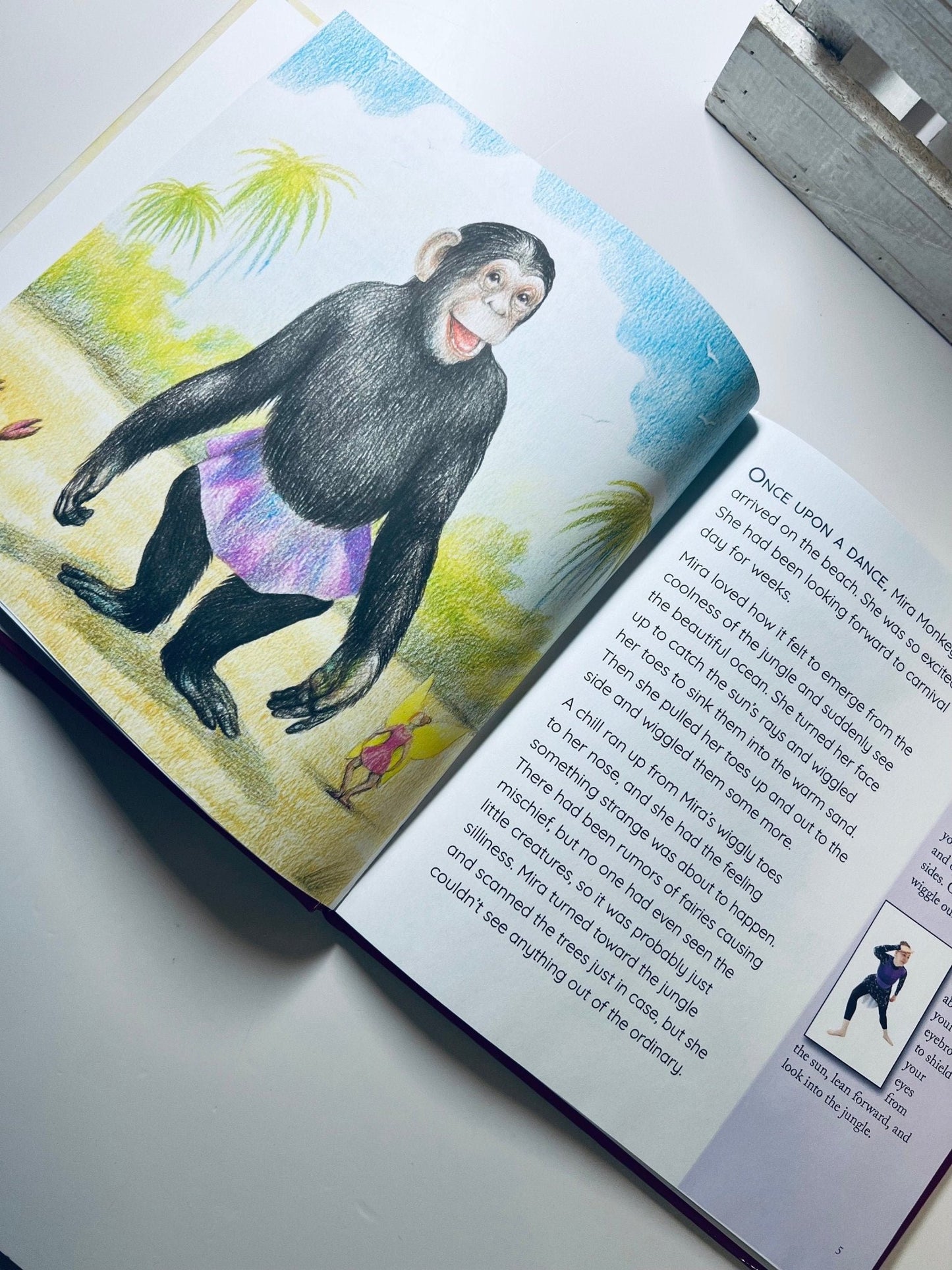 Mira Monkey’s Magic Mirror Adventure Creative Movement Book Speech therapy Jungle Theme Book - Speech and Smile