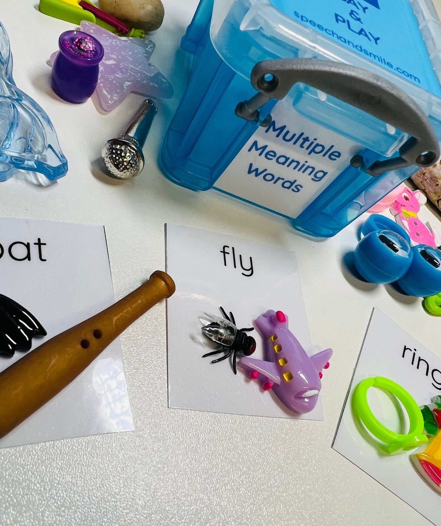 Multiple Meaning Word Mini Objects for Speech Therapy Semantics Activity Language Task Box - Speech and Smile