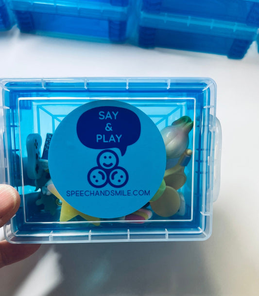 Mystery Minis Grab Bag Trinkets Doodads Mini Objects Speech Therapy I Spy Trinkets - Suprise Trinket Box - Speech and Smile