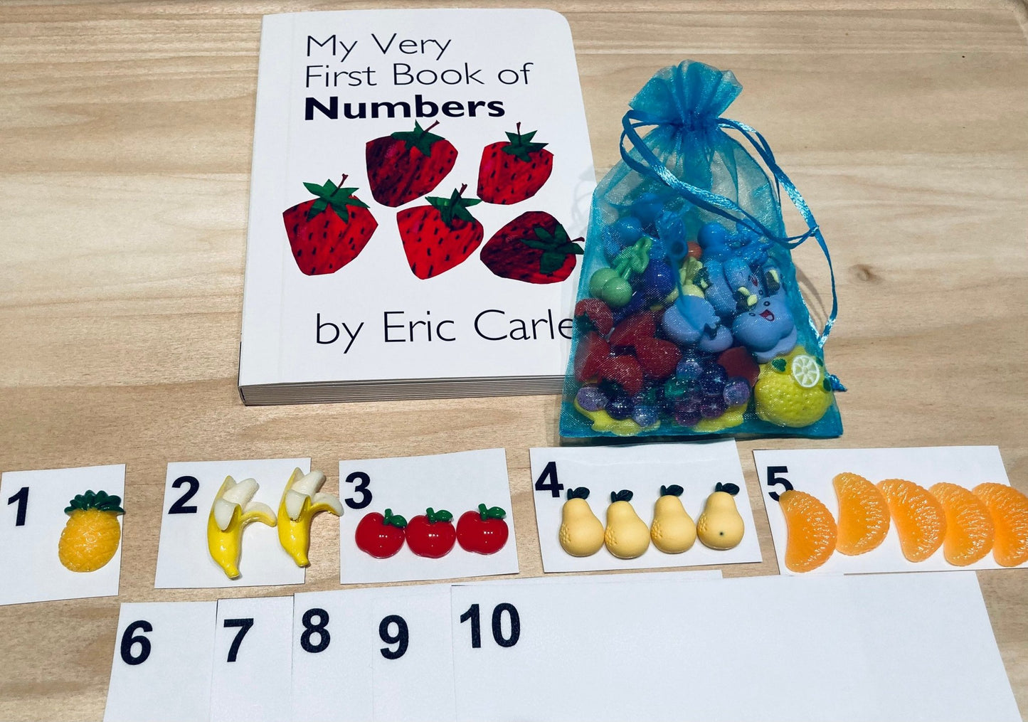 Objects for My Very First Book of Numbers Eric Carle - Counting Story Kit - Speech Therapy Mini Objects - Story Props - Speech and Smile