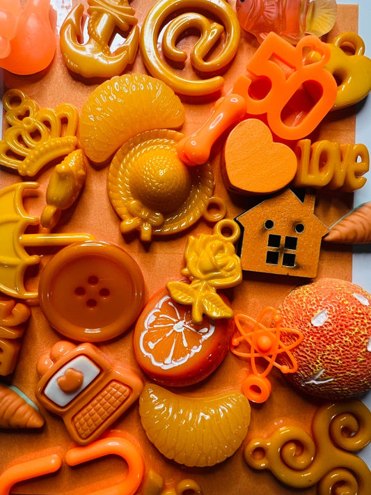 ORANGE Color Sort Trinkets By Color with Card Sorting Mini Objects Learn Colors Preschool Activity Orange Speech Therapy Minis by Color - Speech and Smile