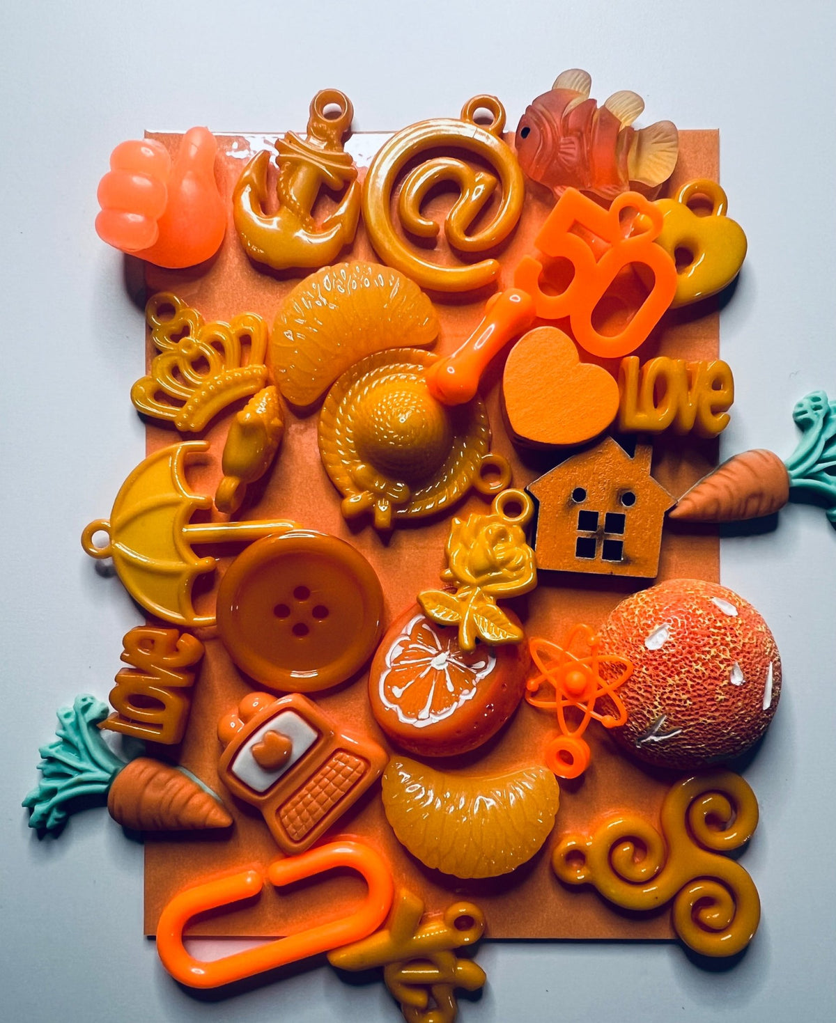 ORANGE Color Sort Trinkets By Color with Card Sorting Mini Objects Lea ...