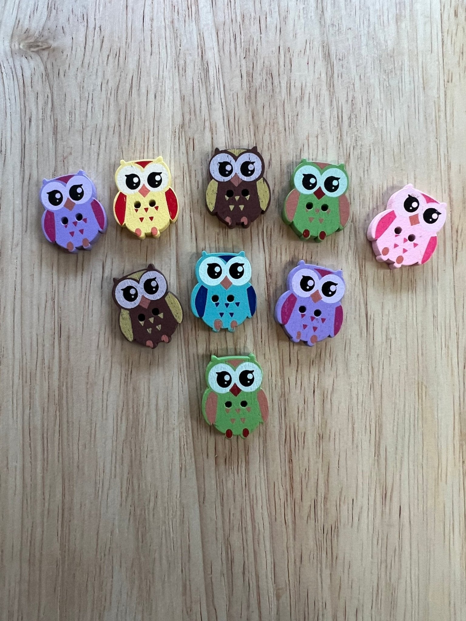 Painted Wood Owl Bead - Speech Therapy Mini Objects | Forests Mini Trinkets - Speech and Smile
