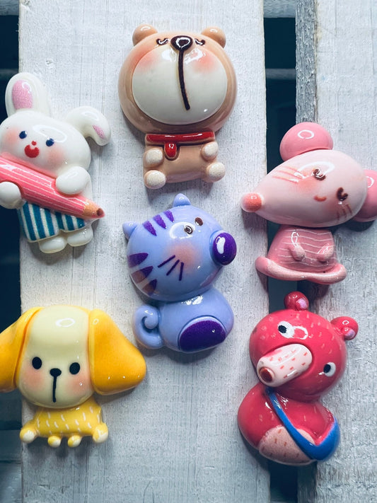 PETS Theme Mini Objects SET OF 6 Animal Trinkets Speech Therapy Mini Objects Pet theme Trinkets Doodads for Sensory Bin - Speech and Smile