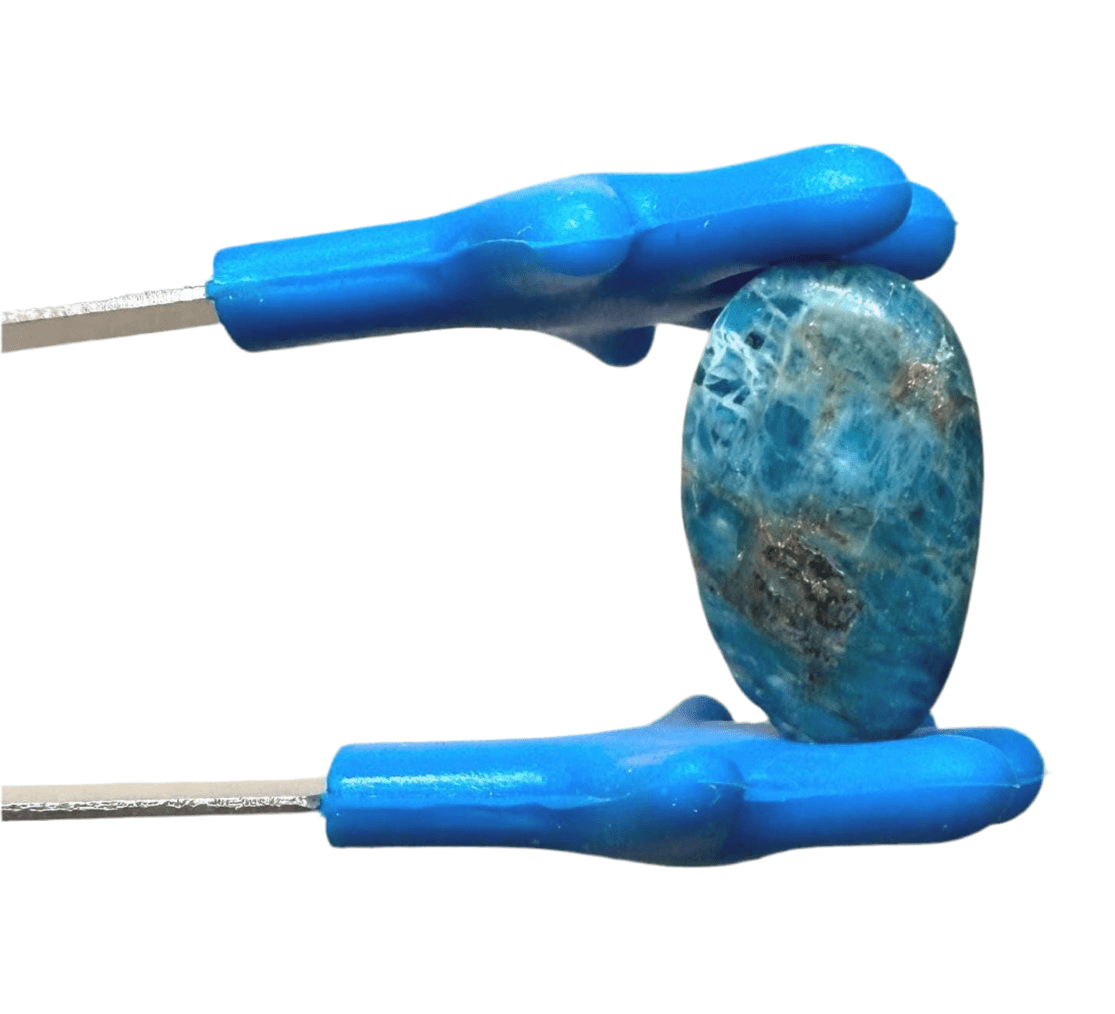Polished Blue Apatite Stones Natural Tumbled Gemstones Rocks Speech Therapy Mini Objects Blue Stones - Speech and Smile
