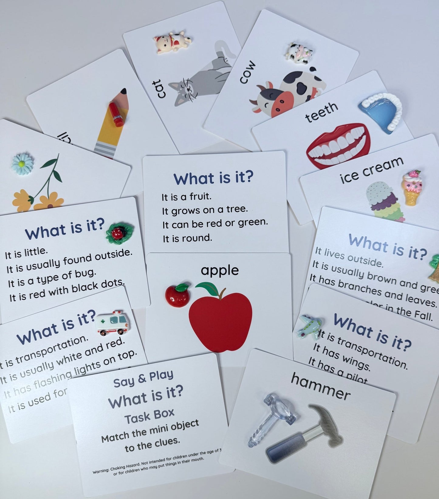 Preschool Activity Set with Mini Objects – 16 Learning Activities in Case – No Prep Educational Bundle Kindergarten - Speech and Smile