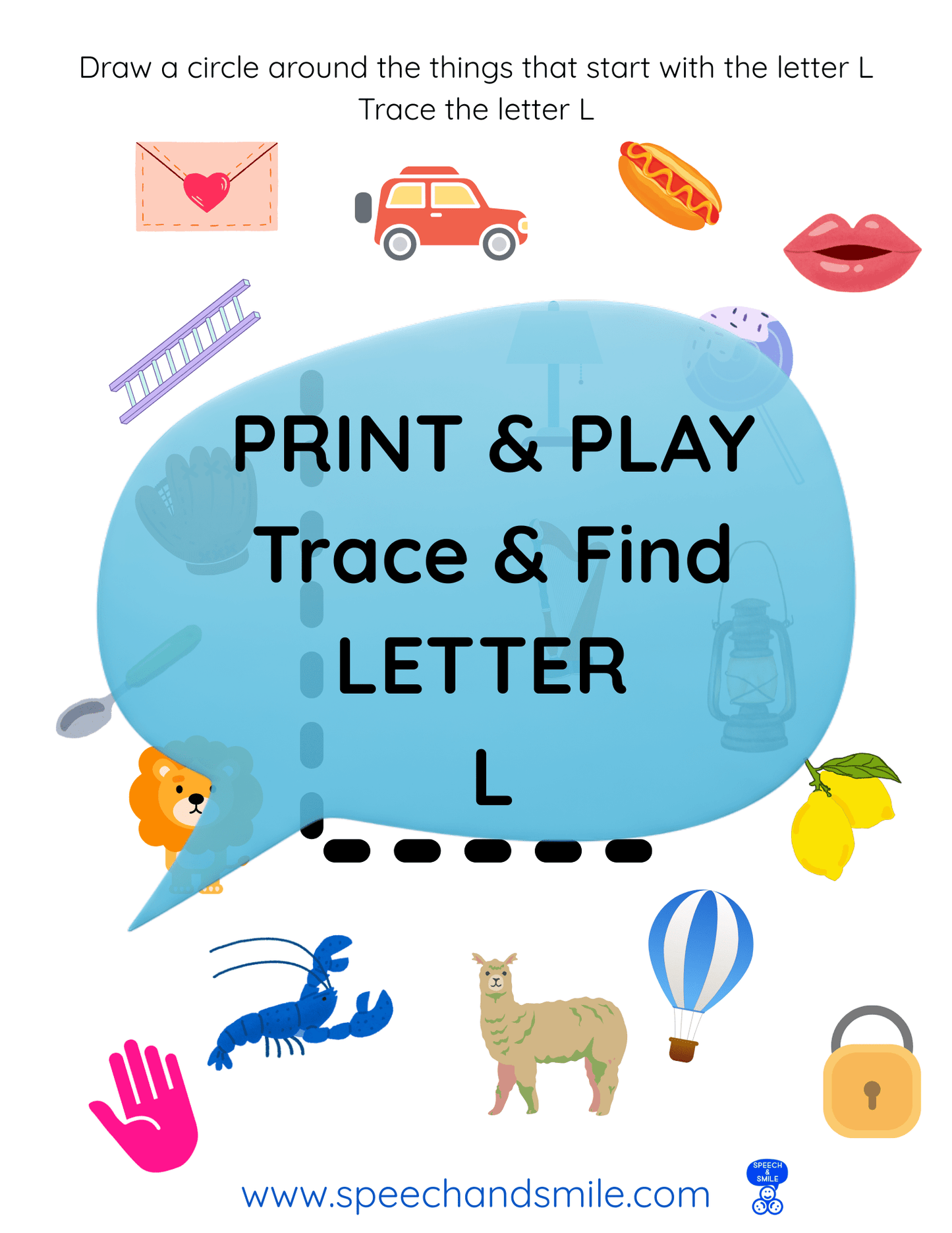 Print & Play Alphabet BUNDLE A - Z Worksheets Find and Circle Letter Sounds - Educational Printable Instant Download Homeschool Preschool - Speech and Smile