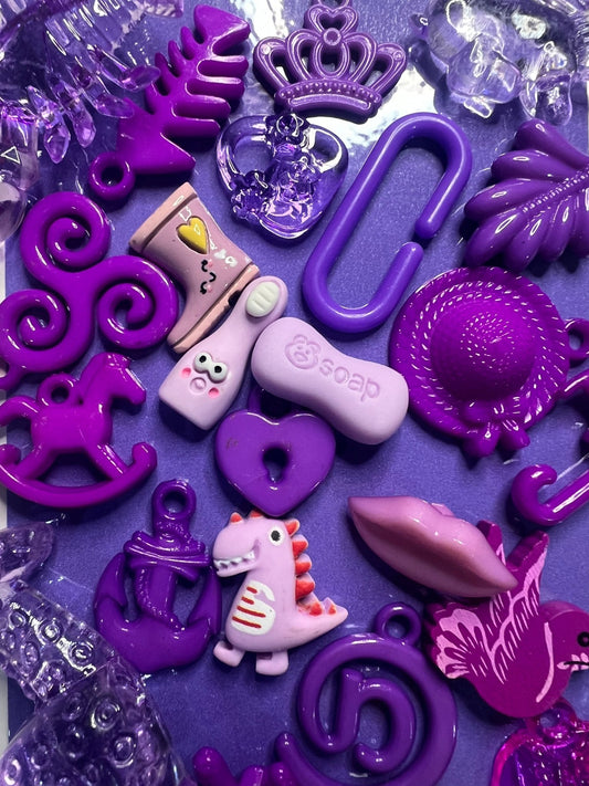 PURPLE Trinkets Color Sorting with Mini Objects and Card Learn Colors Preschool Activity Purple Speech Therapy Mini Objects I Spy Trinkets - Speech and Smile