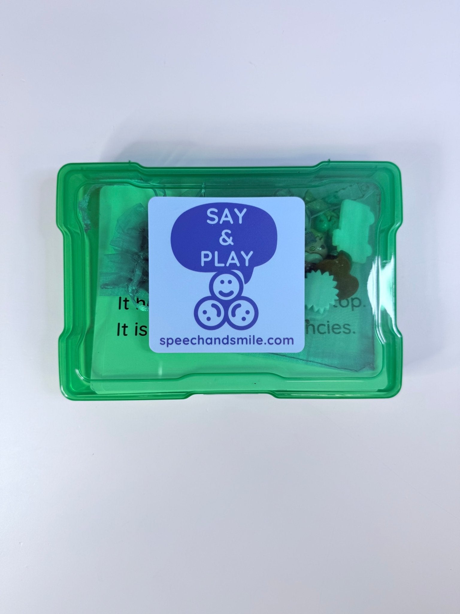 Question Task Box for Speech Therapy - What Is It Game with Mini Objects - Speech and Smile