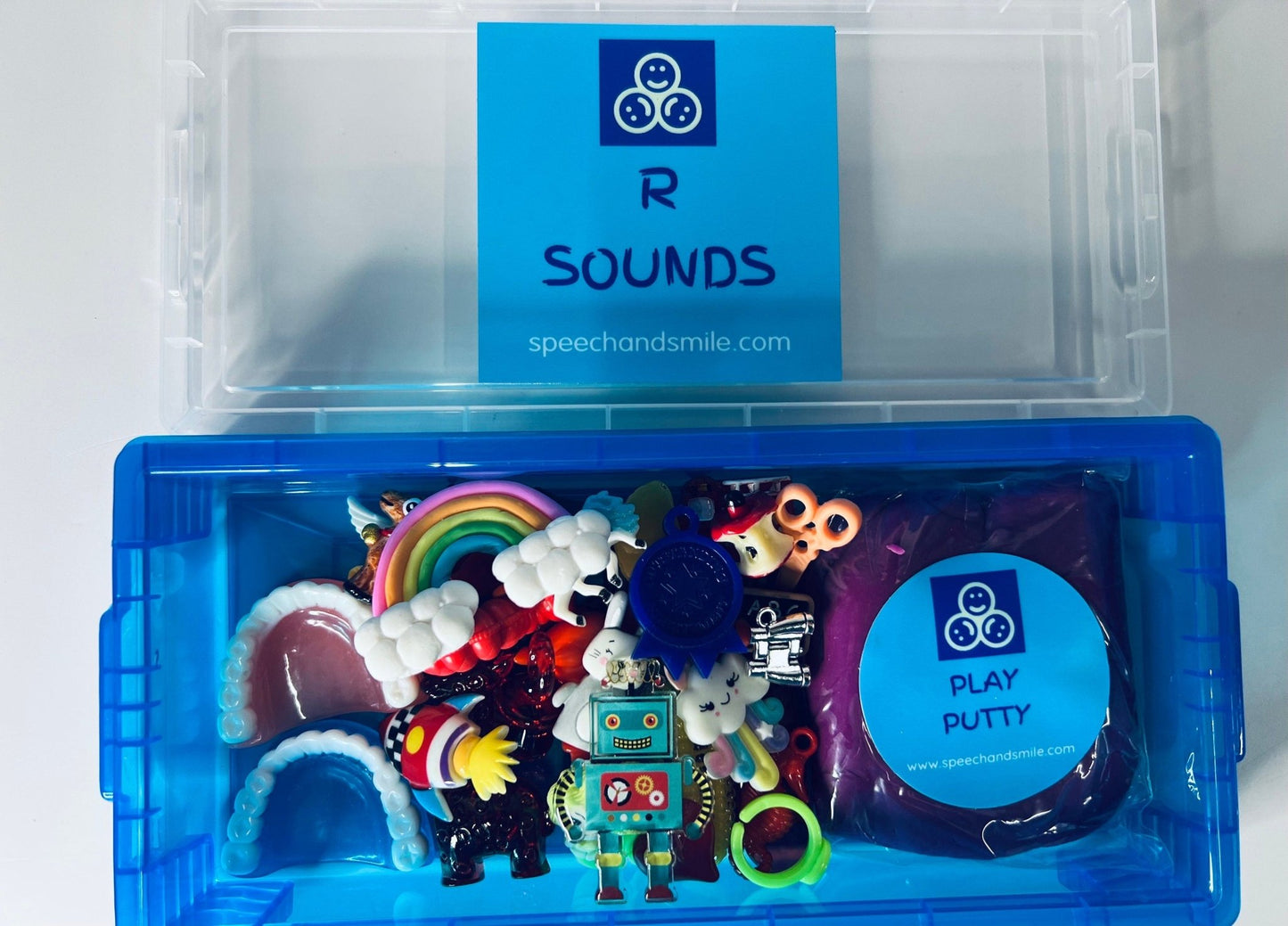 R Sound Objects Kit with Mouth Model - R Mini Objects for Speech Therapy - Speech and Smile