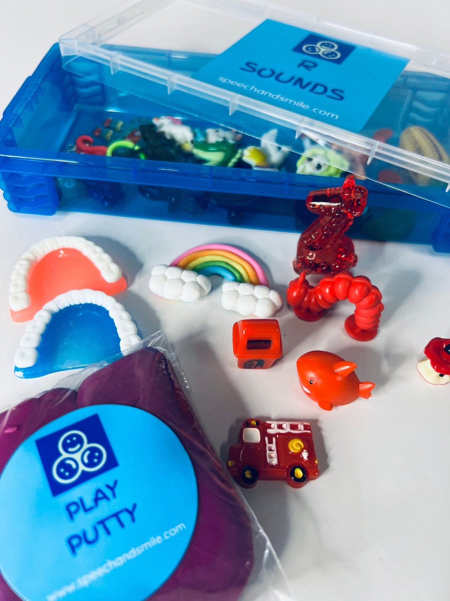 R Sound Objects Kit with Mouth Model - R Mini Objects for Speech Therapy - Speech and Smile
