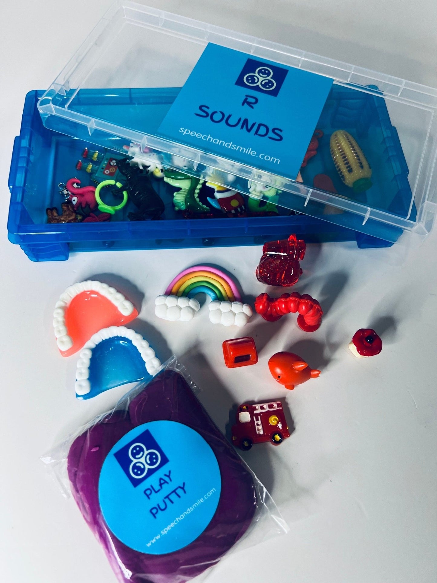 R Sound Objects Kit with Mouth Model - R Mini Objects for Speech Therapy - Speech and Smile