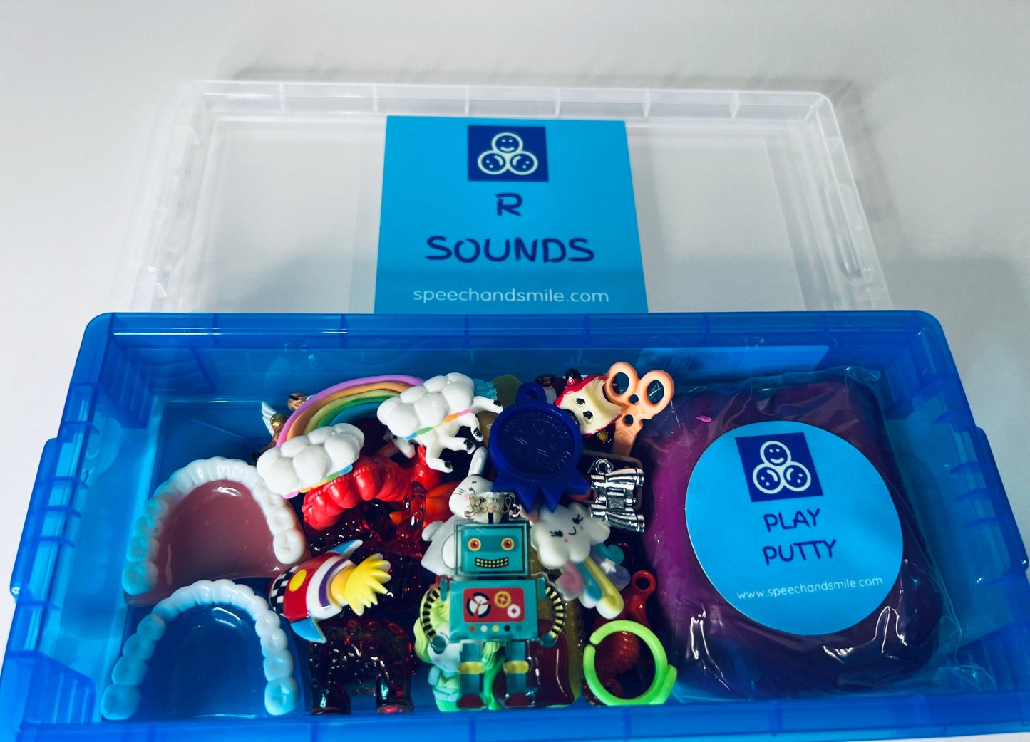 R Sound Objects Kit with Mouth Model - R Mini Objects for Speech Therapy - Speech and Smile