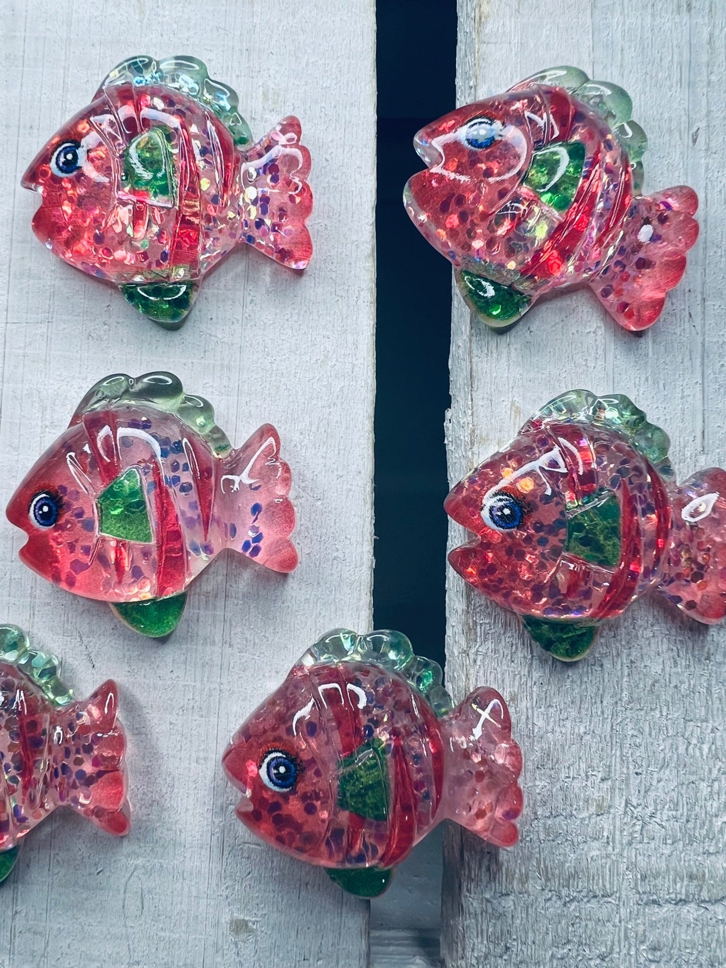 Rainbow Fish Miniature Sparkling Fish Trinket Minis Speech Therapy Doodads - Speech and Smile